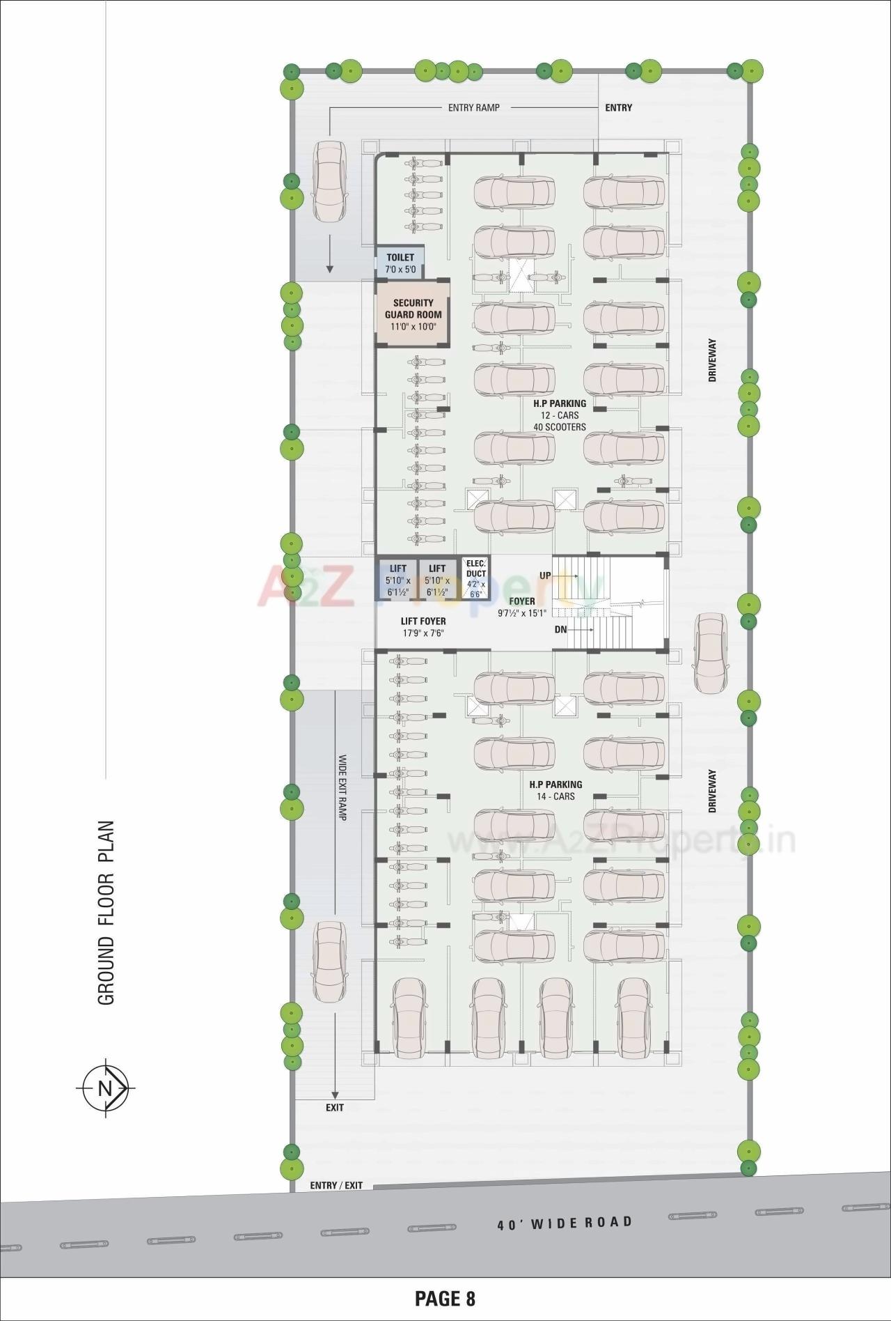 Layout of real estate project Samkit Flats located at Paldi, Ahmedabad, Gujarat
