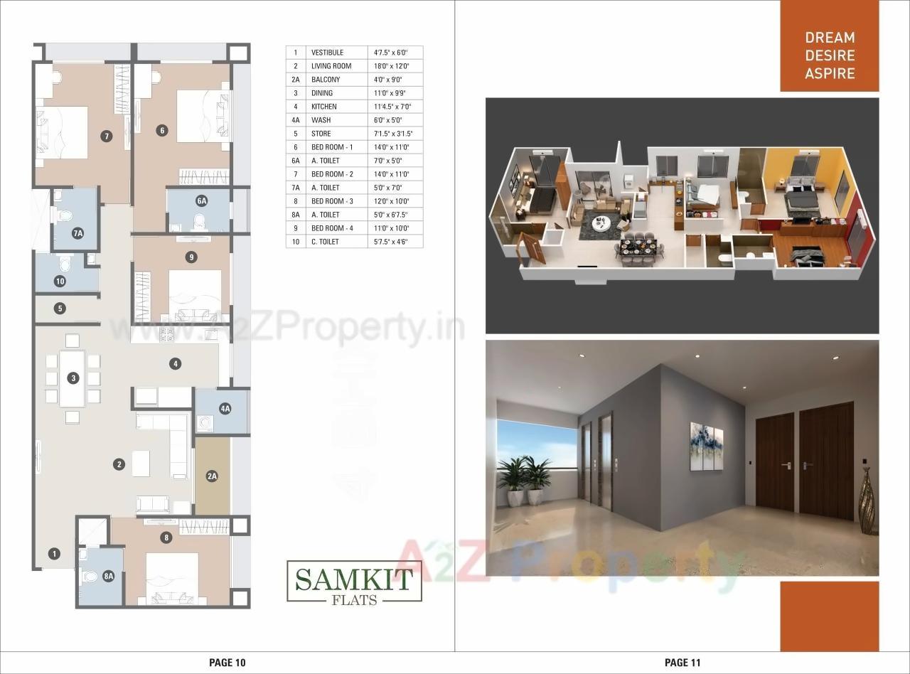 Layout of real estate project Samkit Flats located at Paldi, Ahmedabad, Gujarat