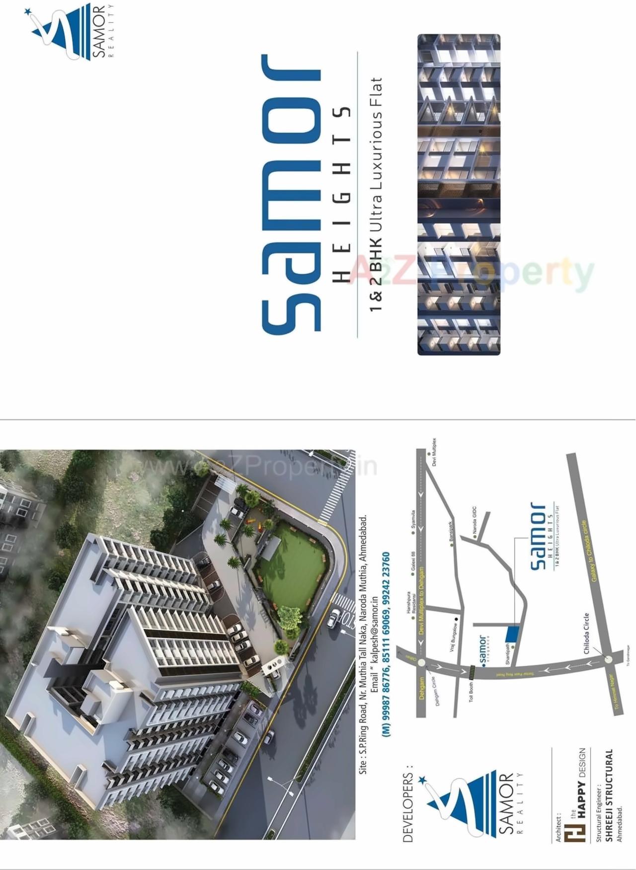 Layout of real estate project Samor Heights located at Muthia, Ahmedabad, Gujarat