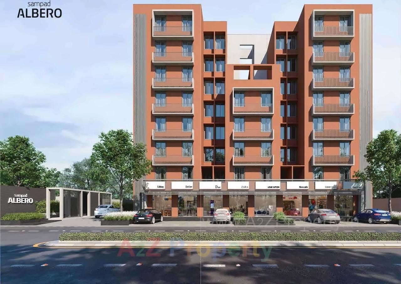 3D Elevation of real estate project Sampad Albero located at Motera, Ahmedabad, Gujarat