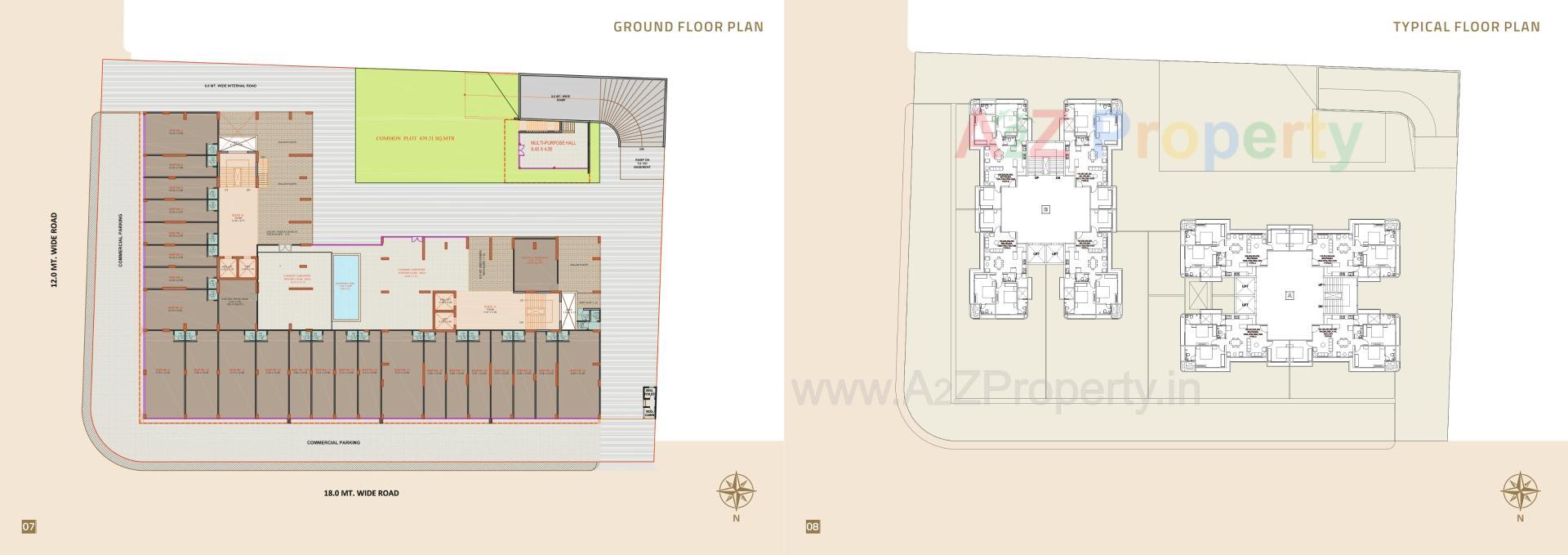 Layout of real estate project Sampad Arista located at Chandkheda, Ahmedabad, Gujarat