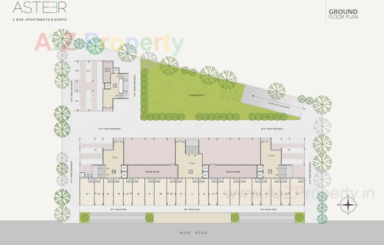 Layout of real estate project Sampad Aster located at Ahmedabad, Ahmedabad, Gujarat