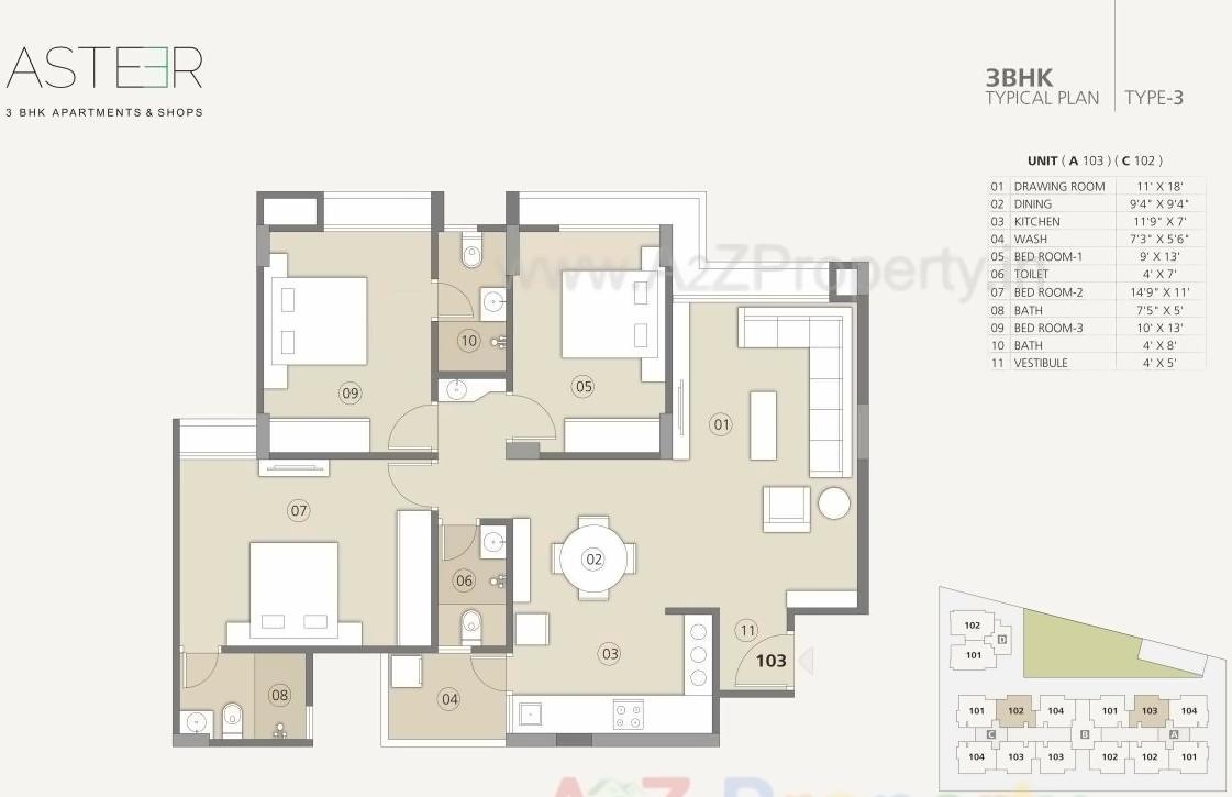Layout of real estate project Sampad Aster located at Ahmedabad, Ahmedabad, Gujarat