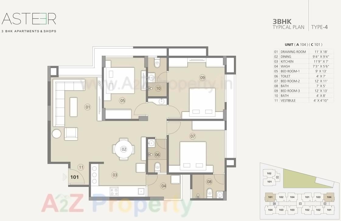 Layout of real estate project Sampad Aster located at Ahmedabad, Ahmedabad, Gujarat
