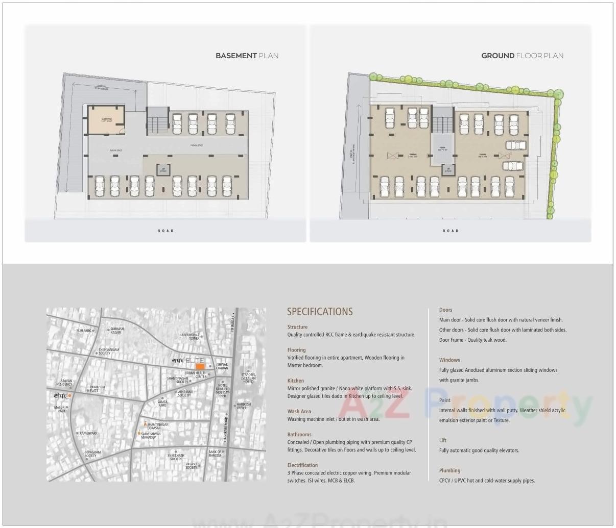 Layout of real estate project Sampad Elite located at Vadaj, Ahmedabad, Gujarat
