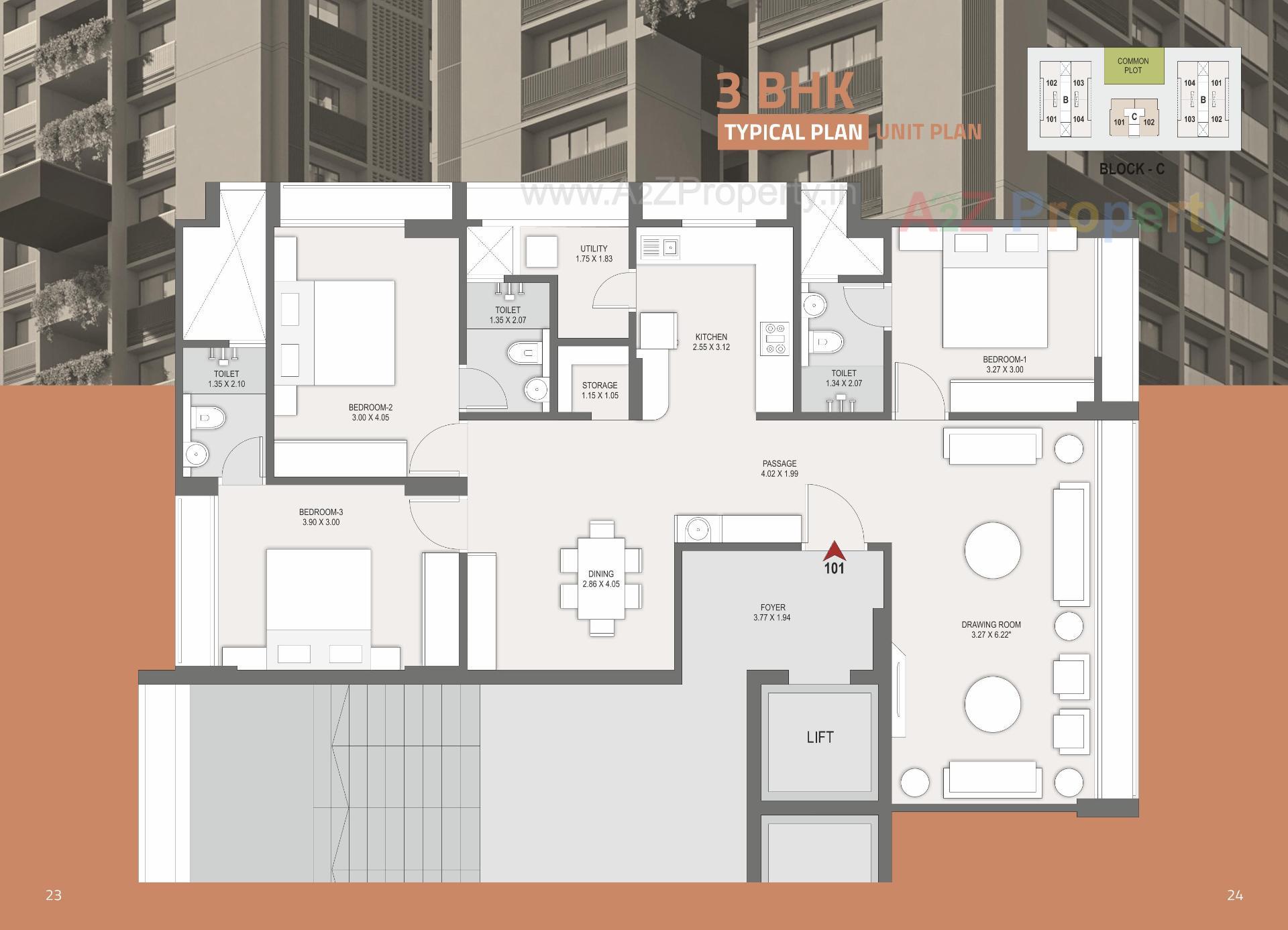 Layout of real estate project Sampad Primero located at Ahmedabad, Ahmedabad, Gujarat