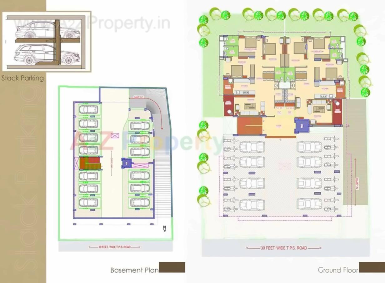 Layout of real estate project Sampada Enclave located at City, Ahmedabad, Gujarat