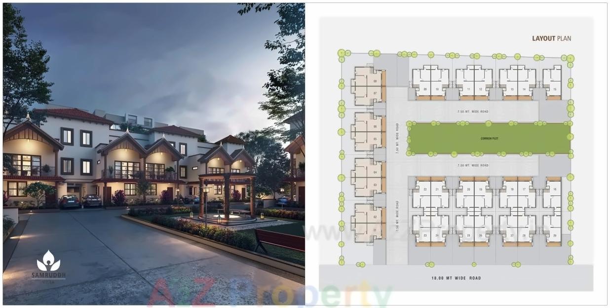 Layout of real estate project Samruddh Villa located at Singarva, Ahmedabad, Gujarat