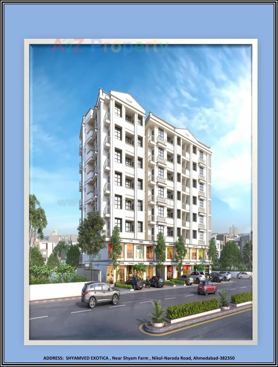 3D Elevation of real estate project Samved Exotica located at Naroda, Ahmedabad, Gujarat