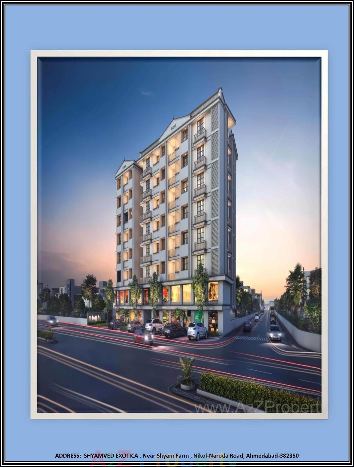 3D Elevation of real estate project Samved Exotica located at Naroda, Ahmedabad, Gujarat