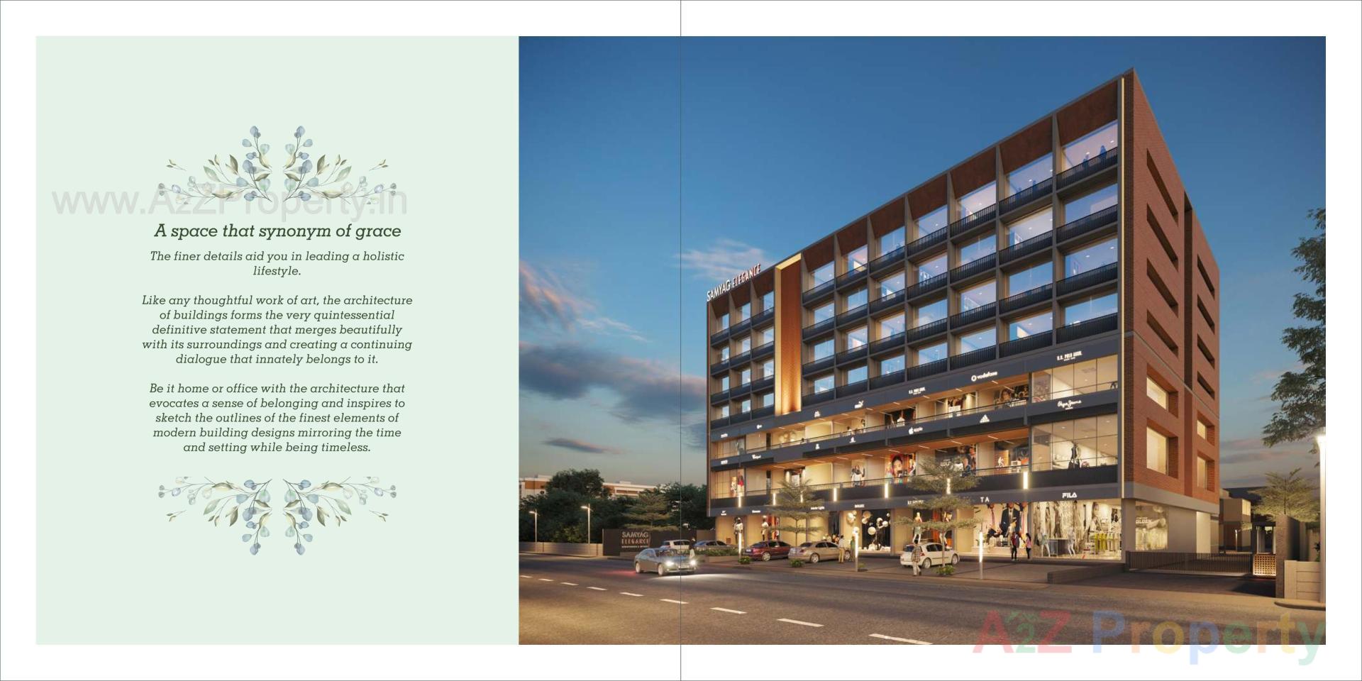 3D Elevation of real estate project Samyag Elegance located at Ahmedabad, Ahmedabad, Gujarat