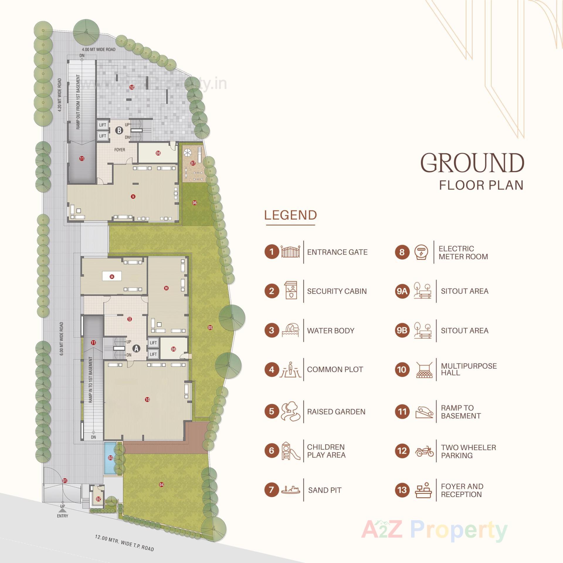 Layout of real estate project Samyak located at Changispur, Ahmedabad, Gujarat