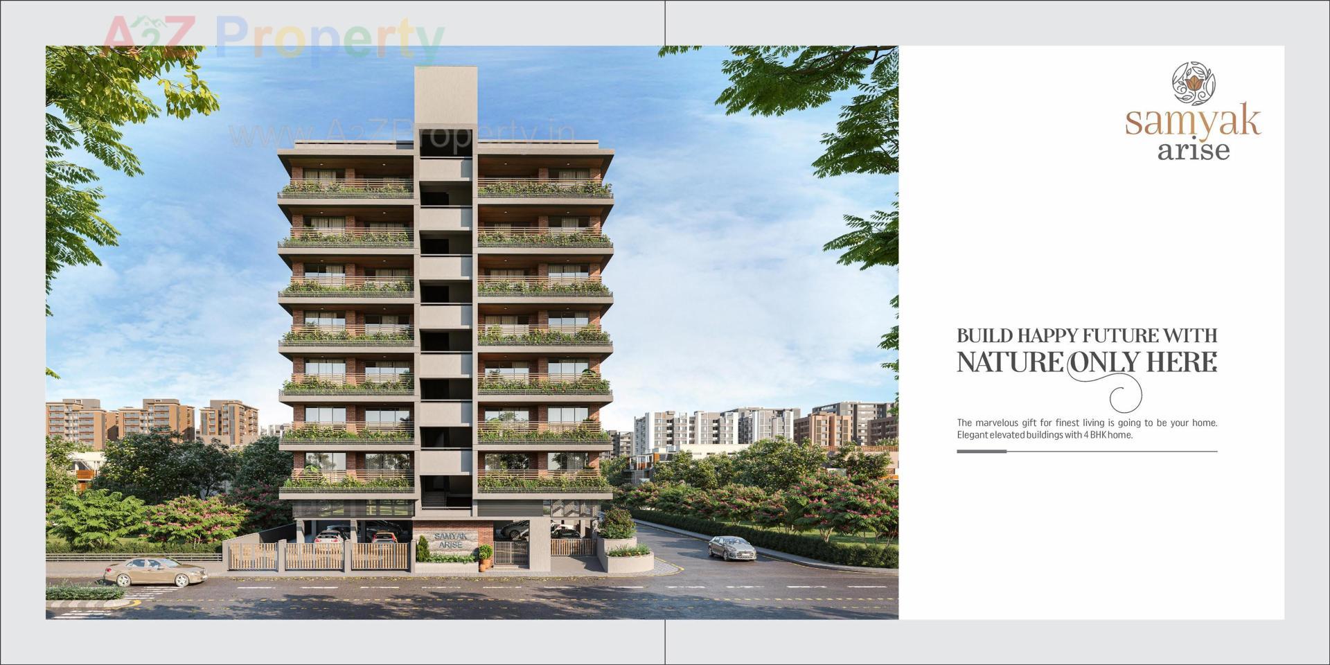 3D Elevation of real estate project Samyak Arise located at Shekpur-khanpur, Ahmedabad, Gujarat