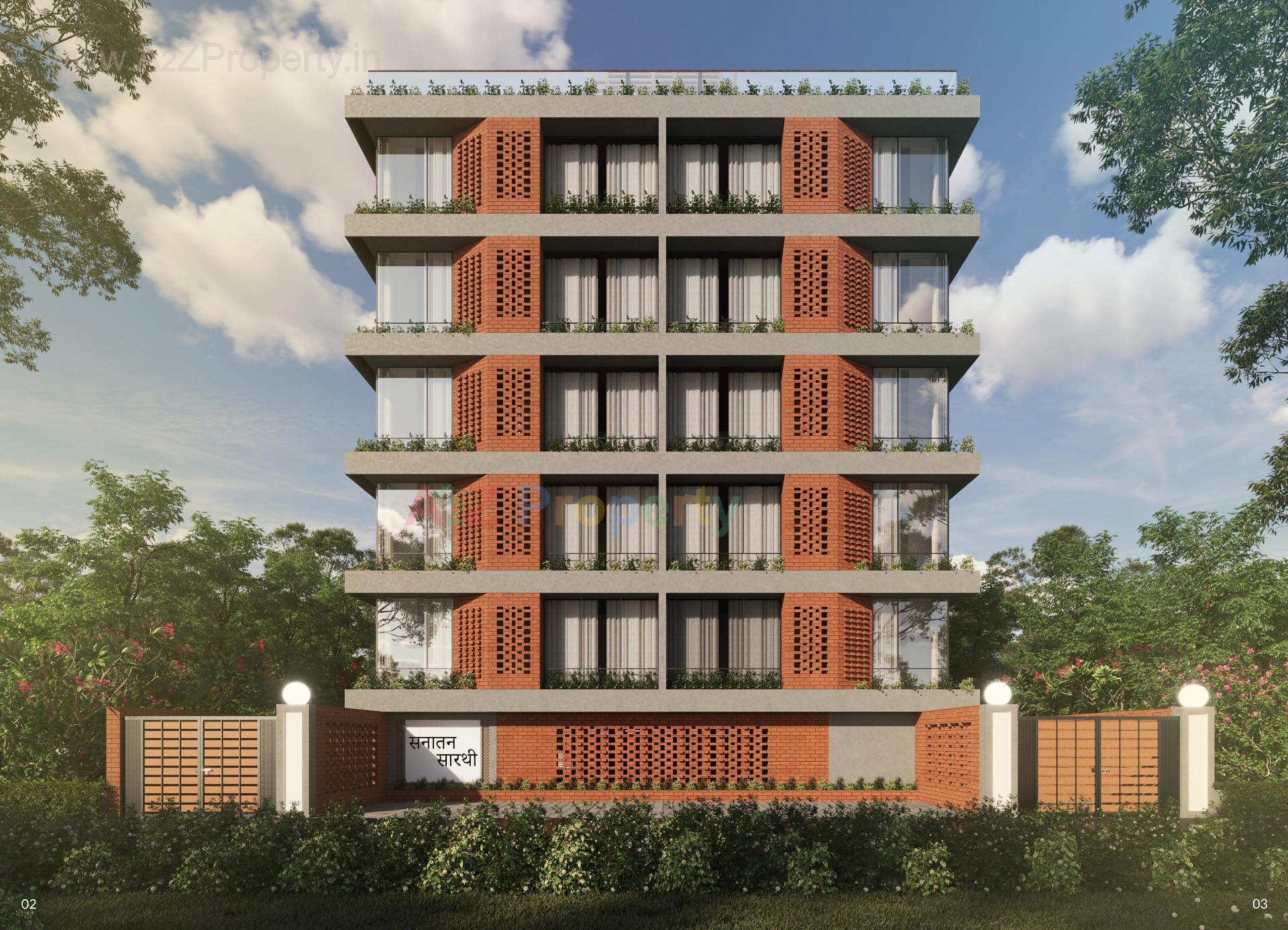 3D Elevation of real estate project Sanatan Sarathi located at Chhadavad, Ahmedabad, Gujarat