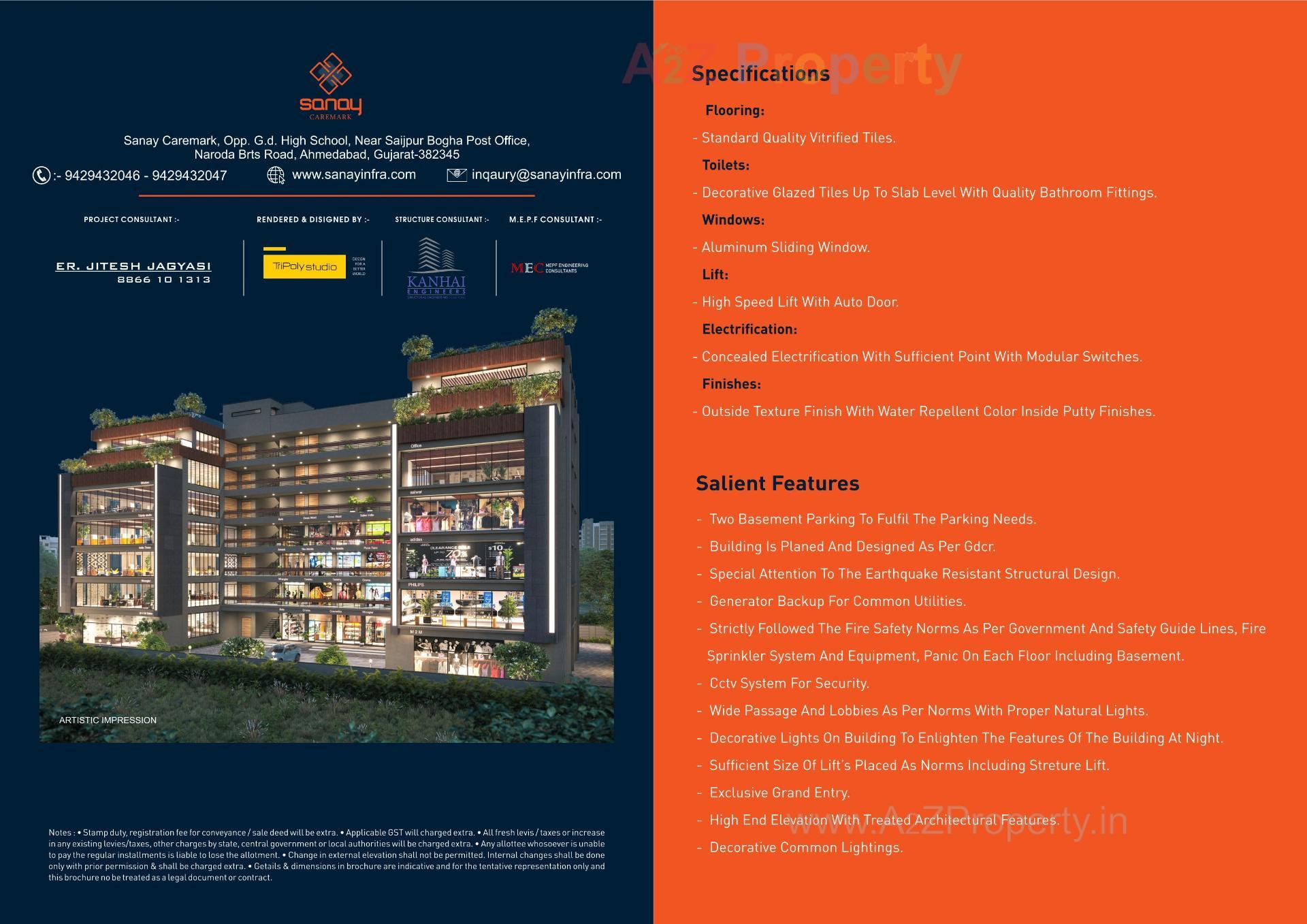  of real estate project Sanay Caremark located at Saijpur, Ahmedabad, Gujarat