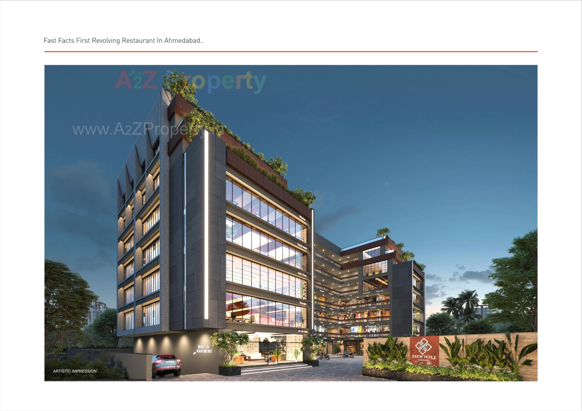 3D Elevation of real estate project Sanay Caremark located at Saijpur, Ahmedabad, Gujarat