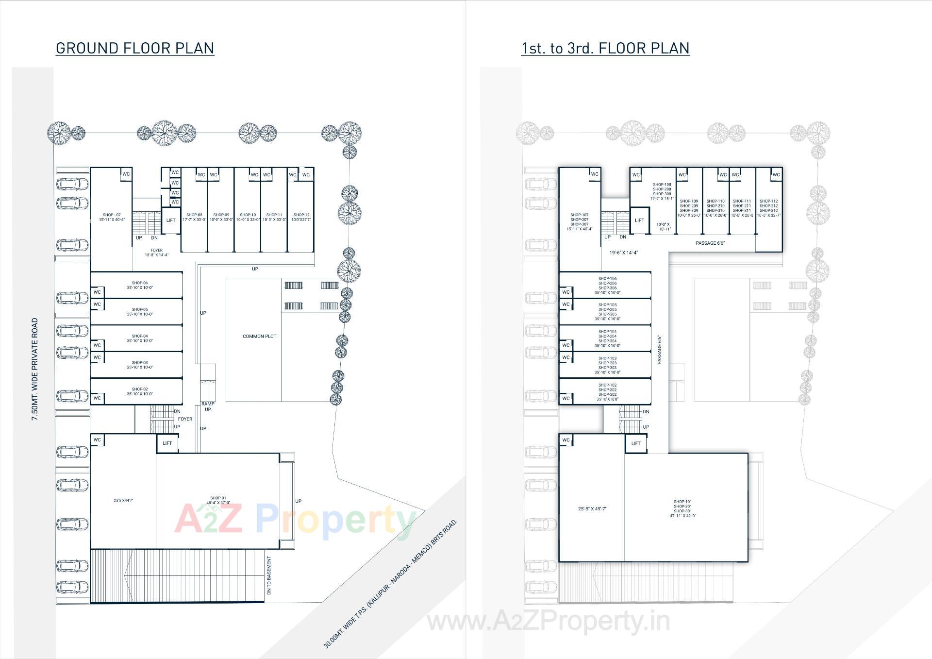 Layout of real estate project Sanay Caremark located at Saijpur, Ahmedabad, Gujarat