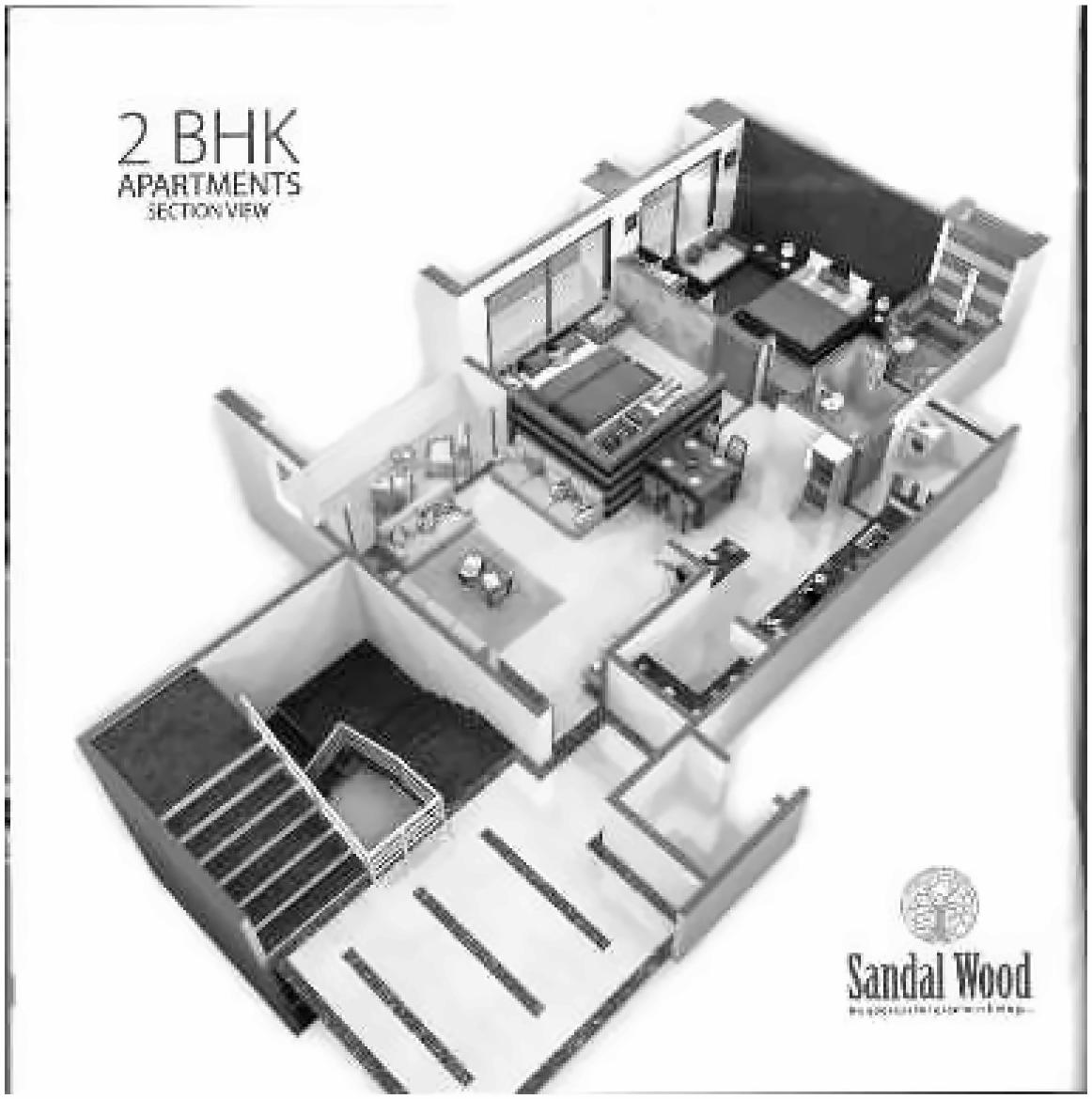 Layout of real estate project Sandal Wood located at Sola, Ahmedabad, Gujarat