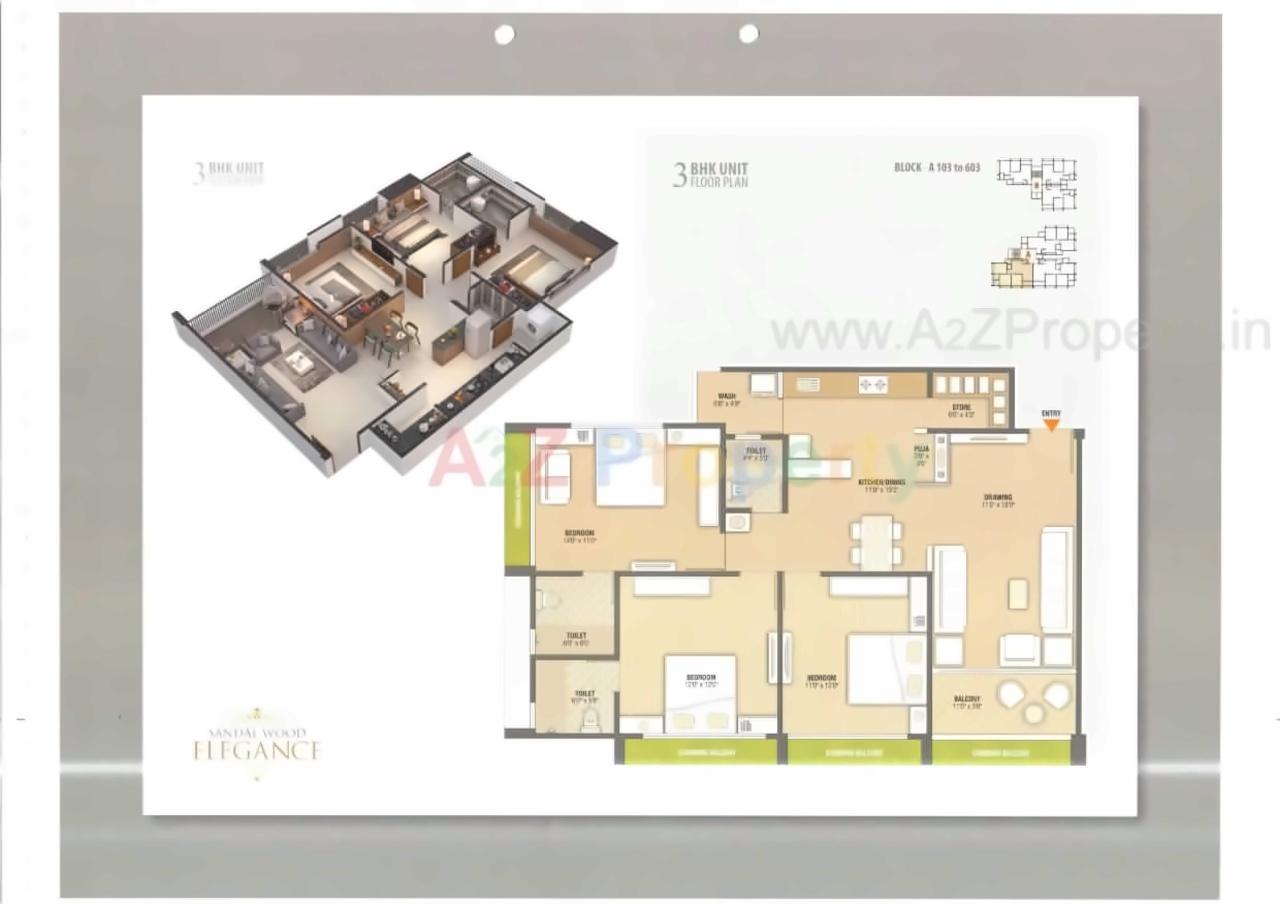 Layout of real estate project Sandalwood Elegance located at Sola, Ahmedabad, Gujarat