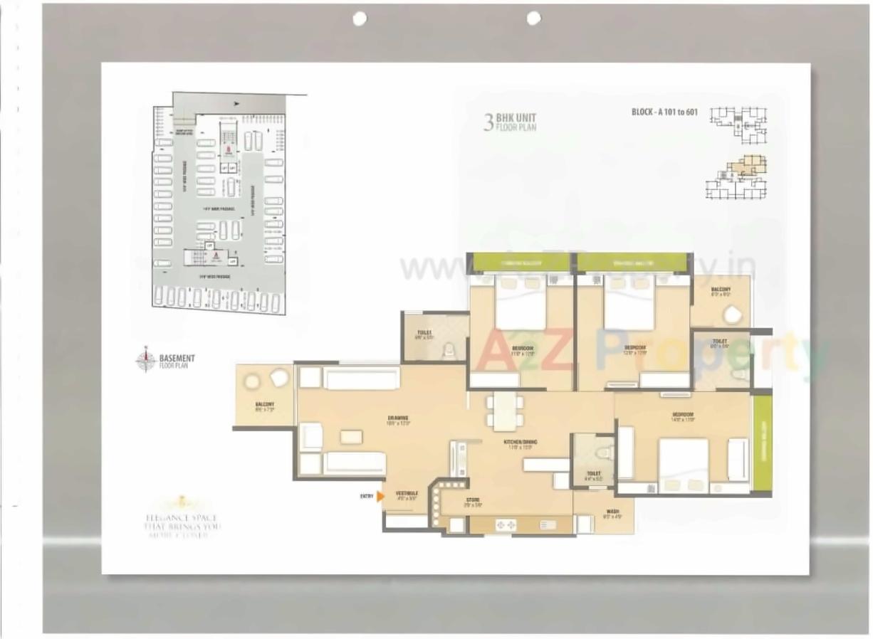 Layout of real estate project Sandalwood Elegance located at Sola, Ahmedabad, Gujarat
