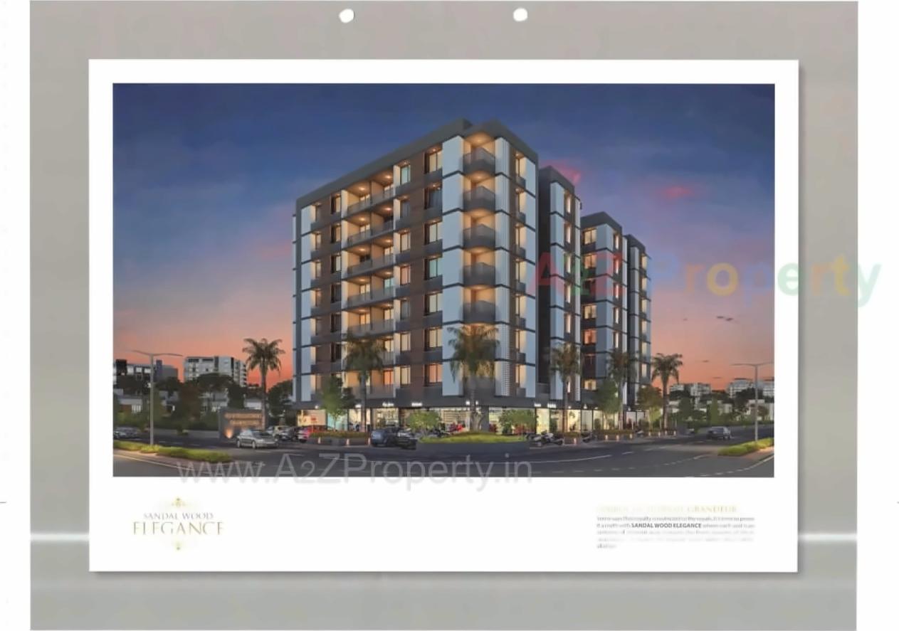 3D Elevation of real estate project Sandalwood Elegance located at Sola, Ahmedabad, Gujarat