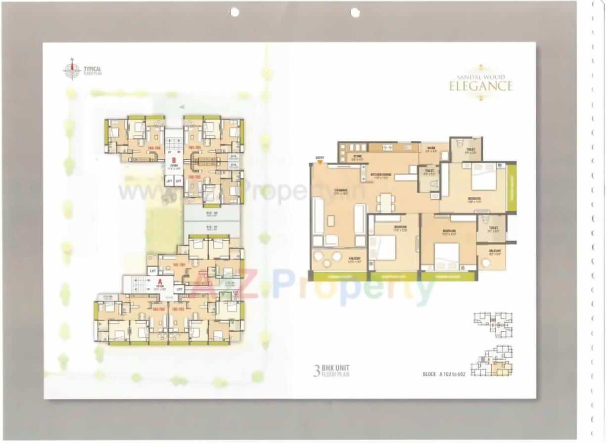 Layout of real estate project Sandalwood Elegance located at Sola, Ahmedabad, Gujarat