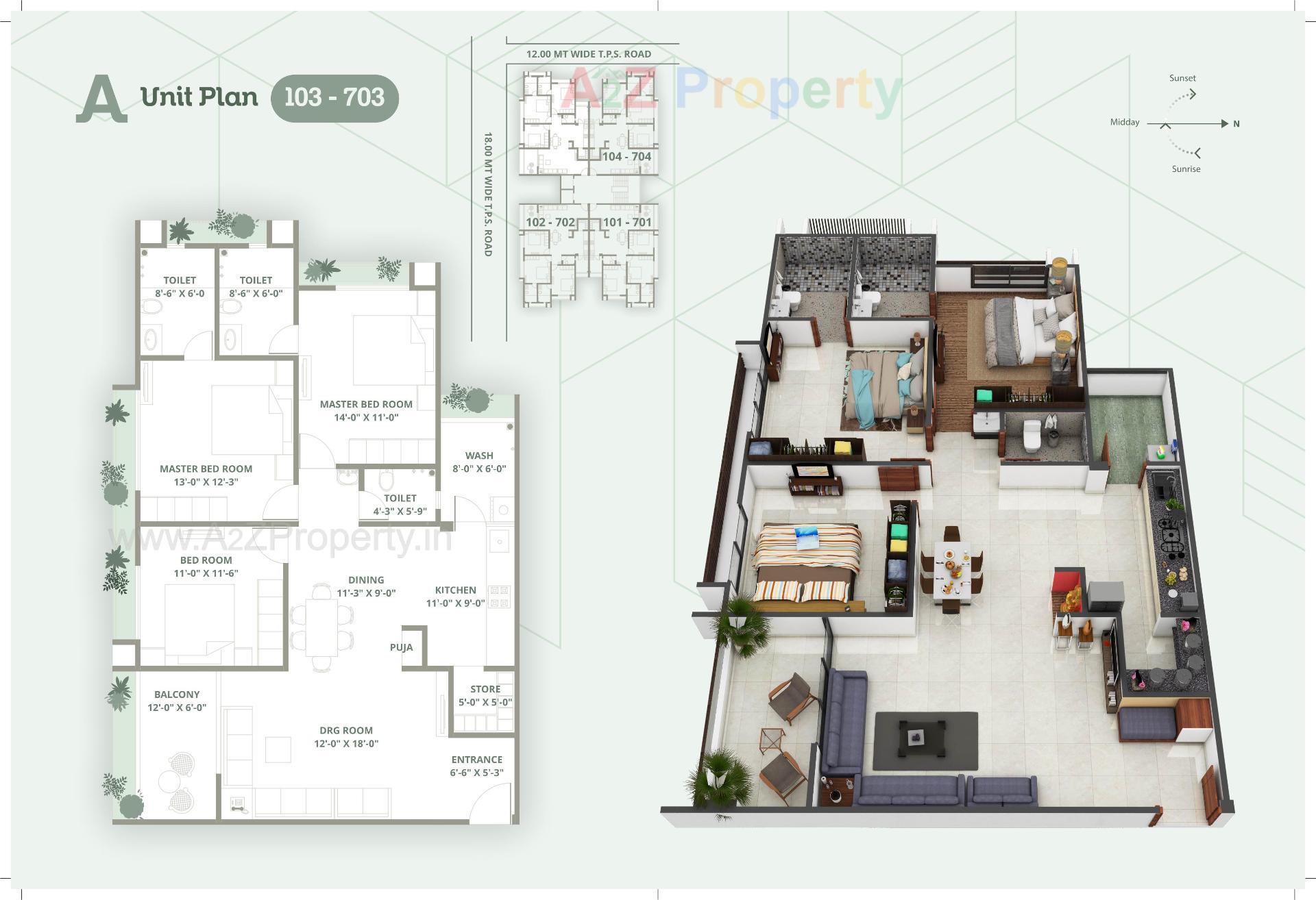 Layout of real estate project Sangam Paradise located at Vadaj, Ahmedabad, Gujarat