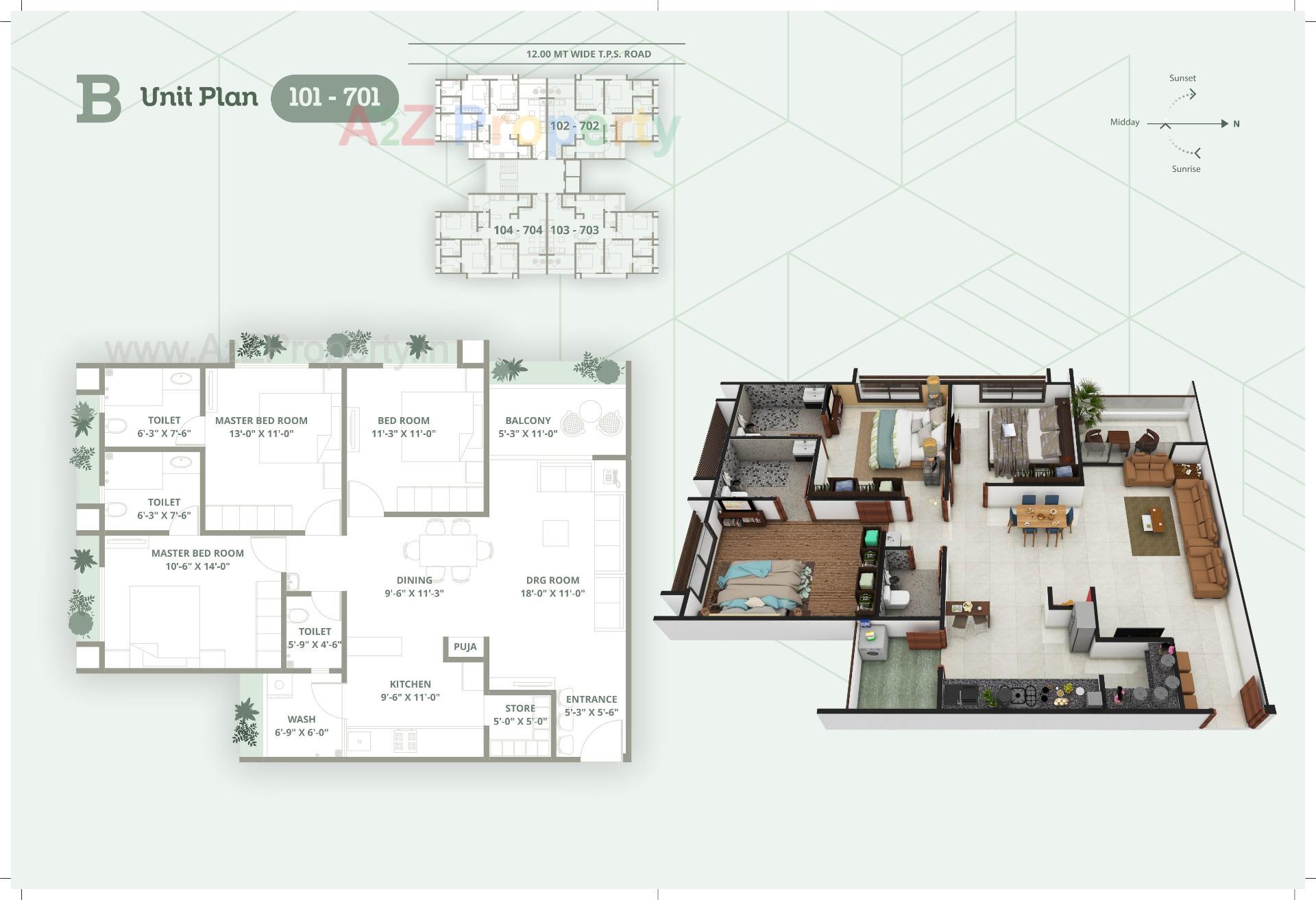 Layout of real estate project Sangam Paradise located at Vadaj, Ahmedabad, Gujarat