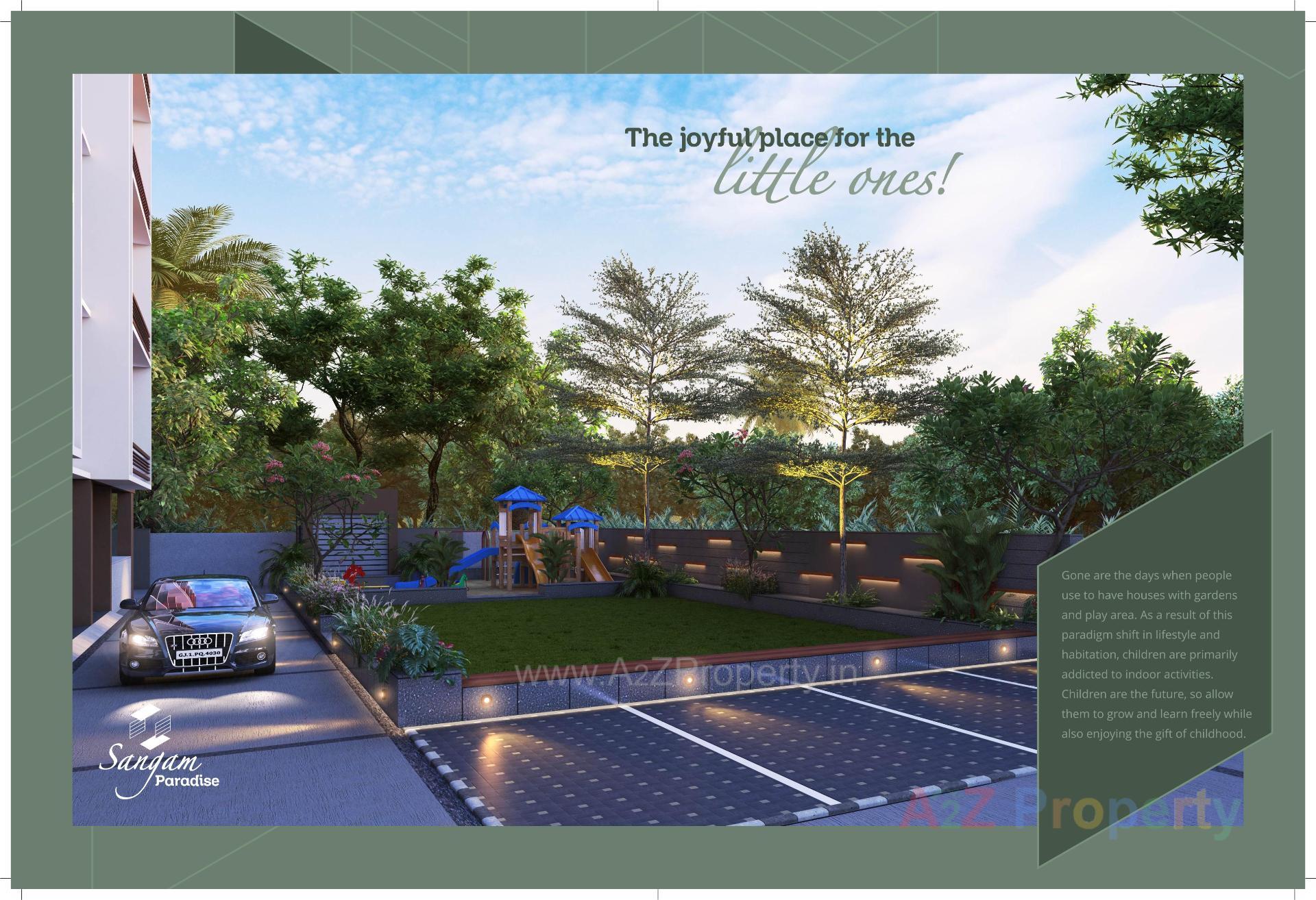 3D Elevation of real estate project Sangam Paradise located at Vadaj, Ahmedabad, Gujarat