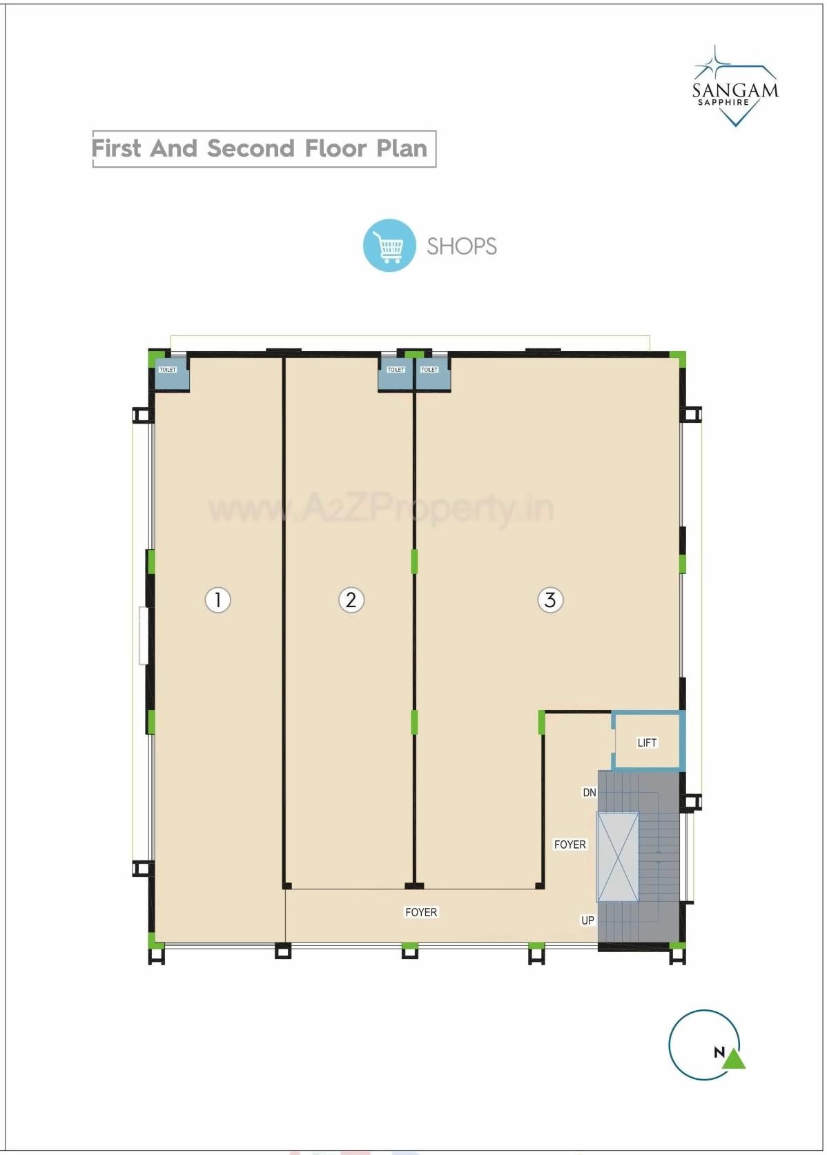 Layout of real estate project Sangam Sapphire located at Sola, Ahmedabad, Gujarat