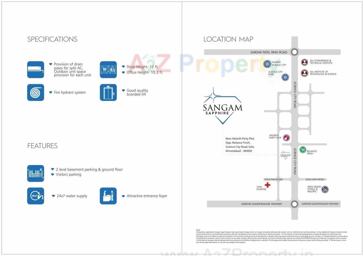 of real estate project Sangam Sapphire located at Sola, Ahmedabad, Gujarat