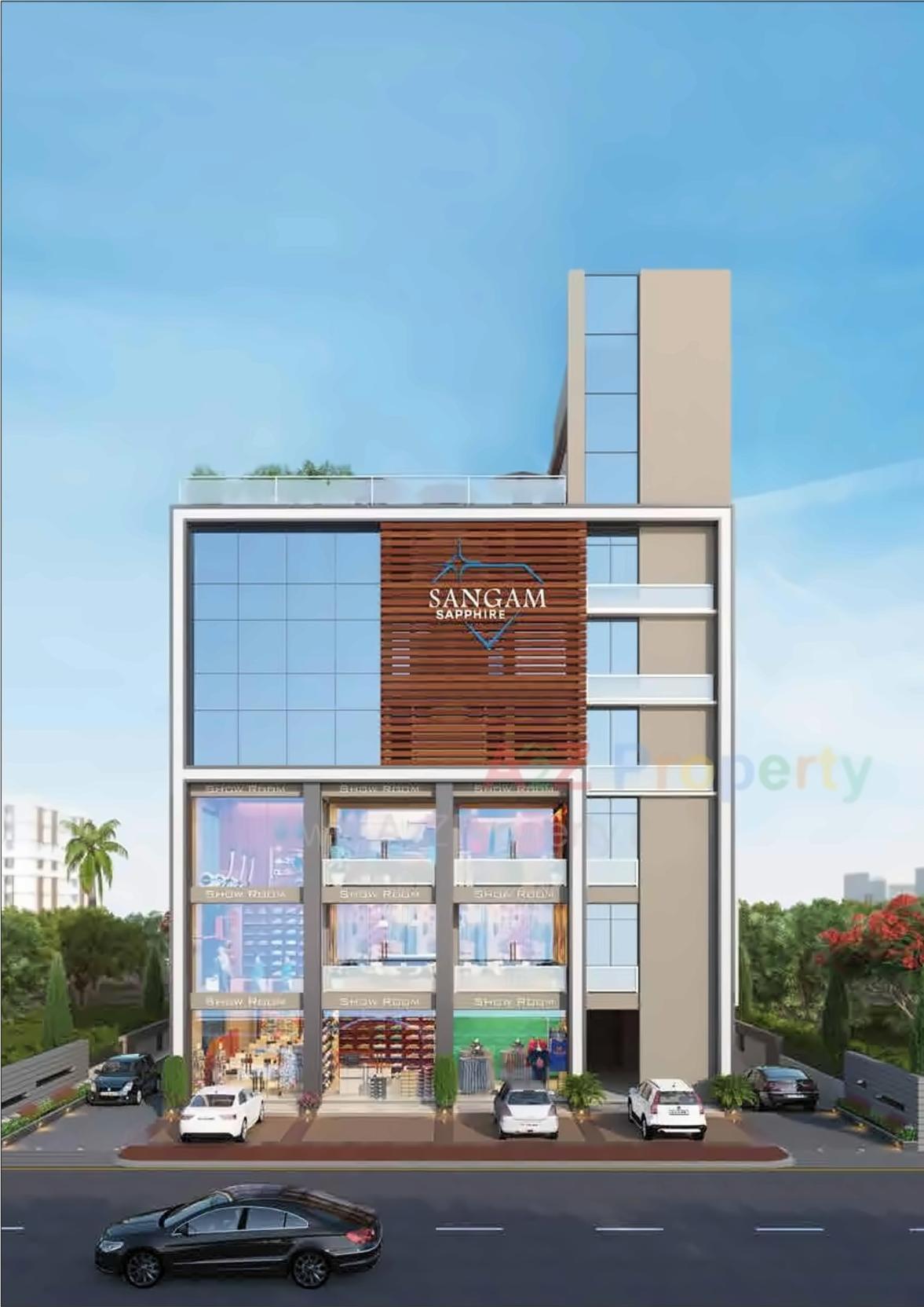 3D Elevation of real estate project Sangam Sapphire located at Sola, Ahmedabad, Gujarat