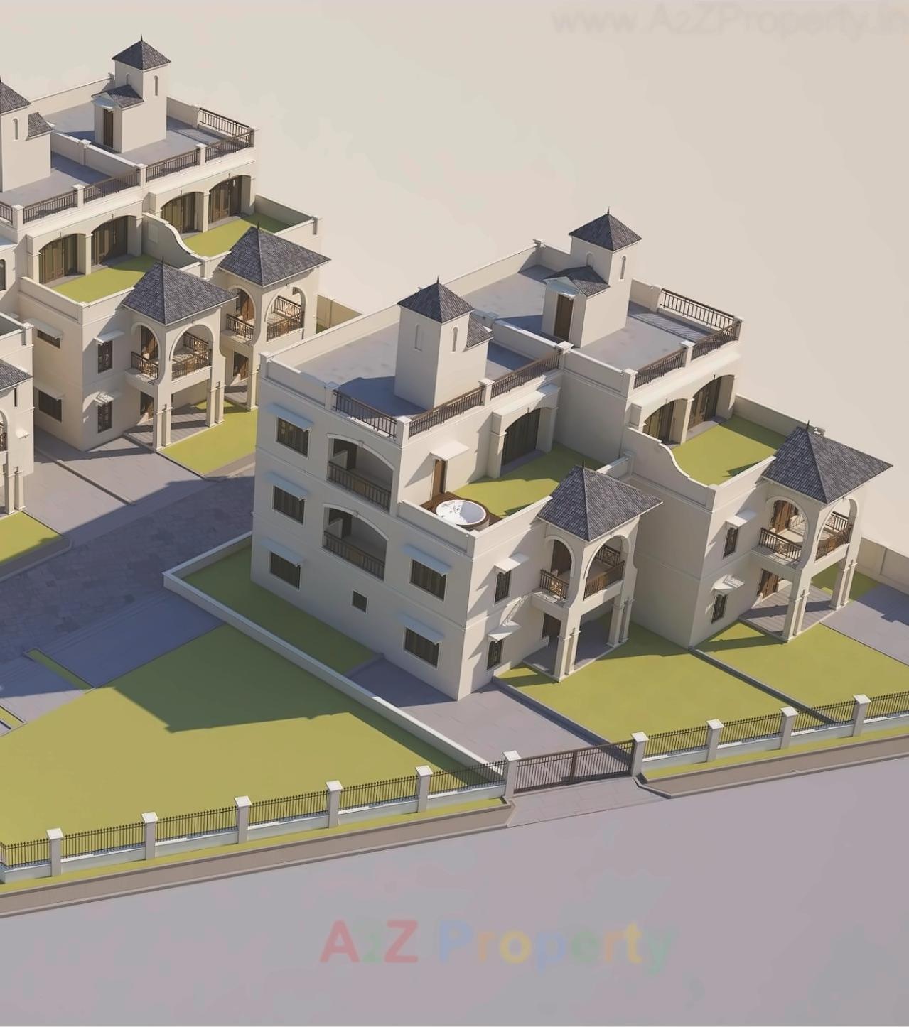 3D Elevation of real estate project Sangath Palace located at Chandkheda, Ahmedabad, Gujarat