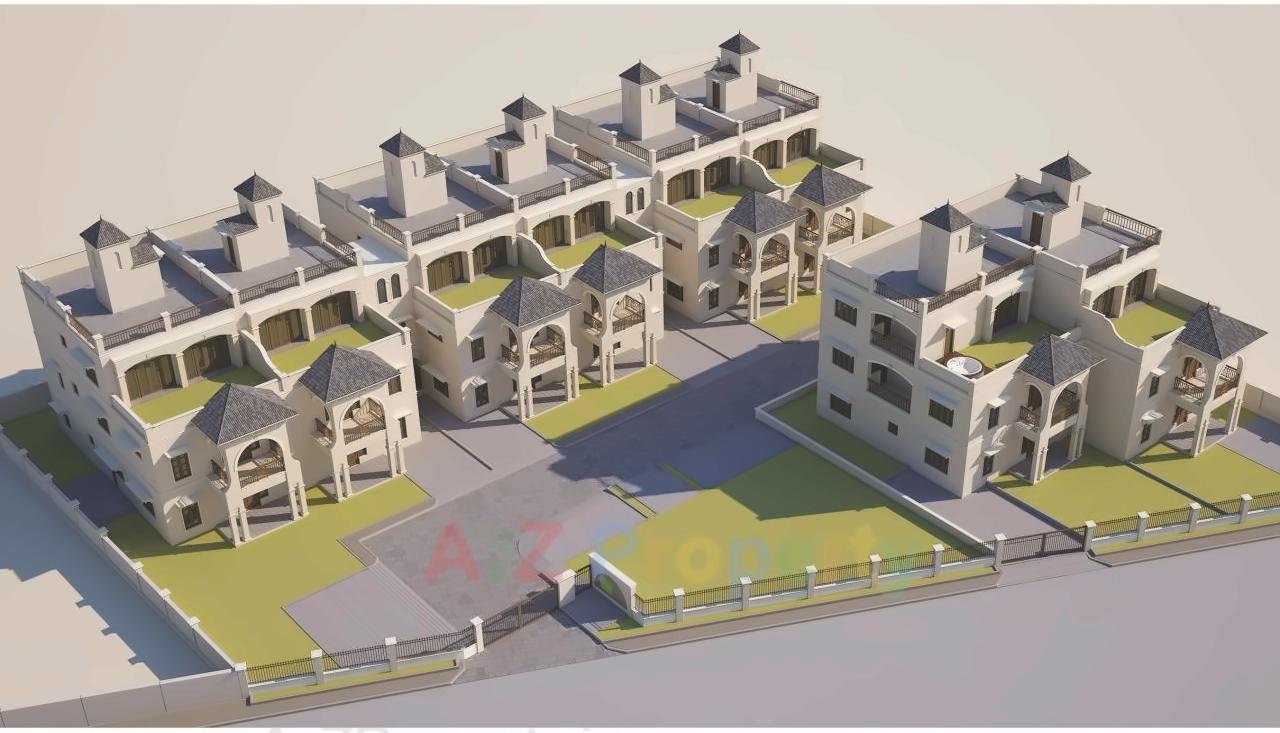3D Elevation of real estate project Sangath Palace located at Chandkheda, Ahmedabad, Gujarat