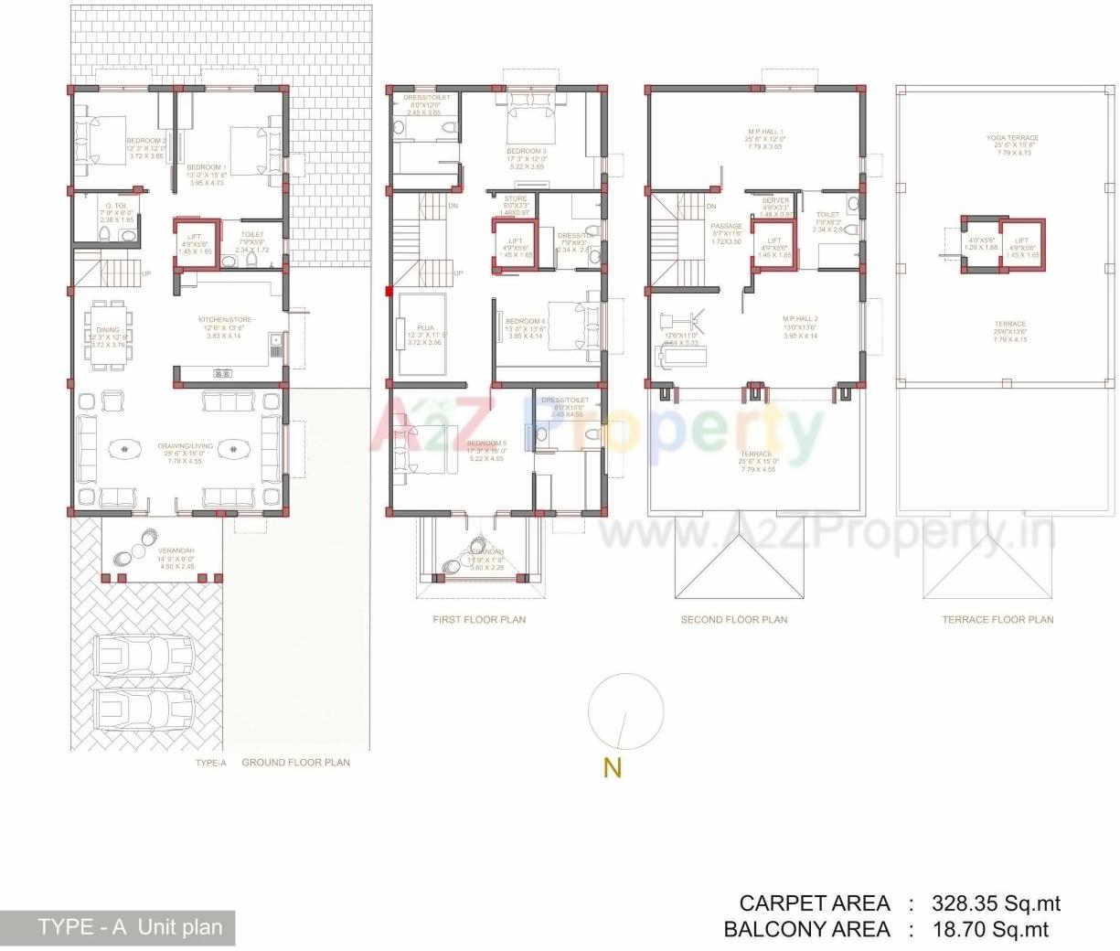 Layout of real estate project Sangath Palace located at Chandkheda, Ahmedabad, Gujarat
