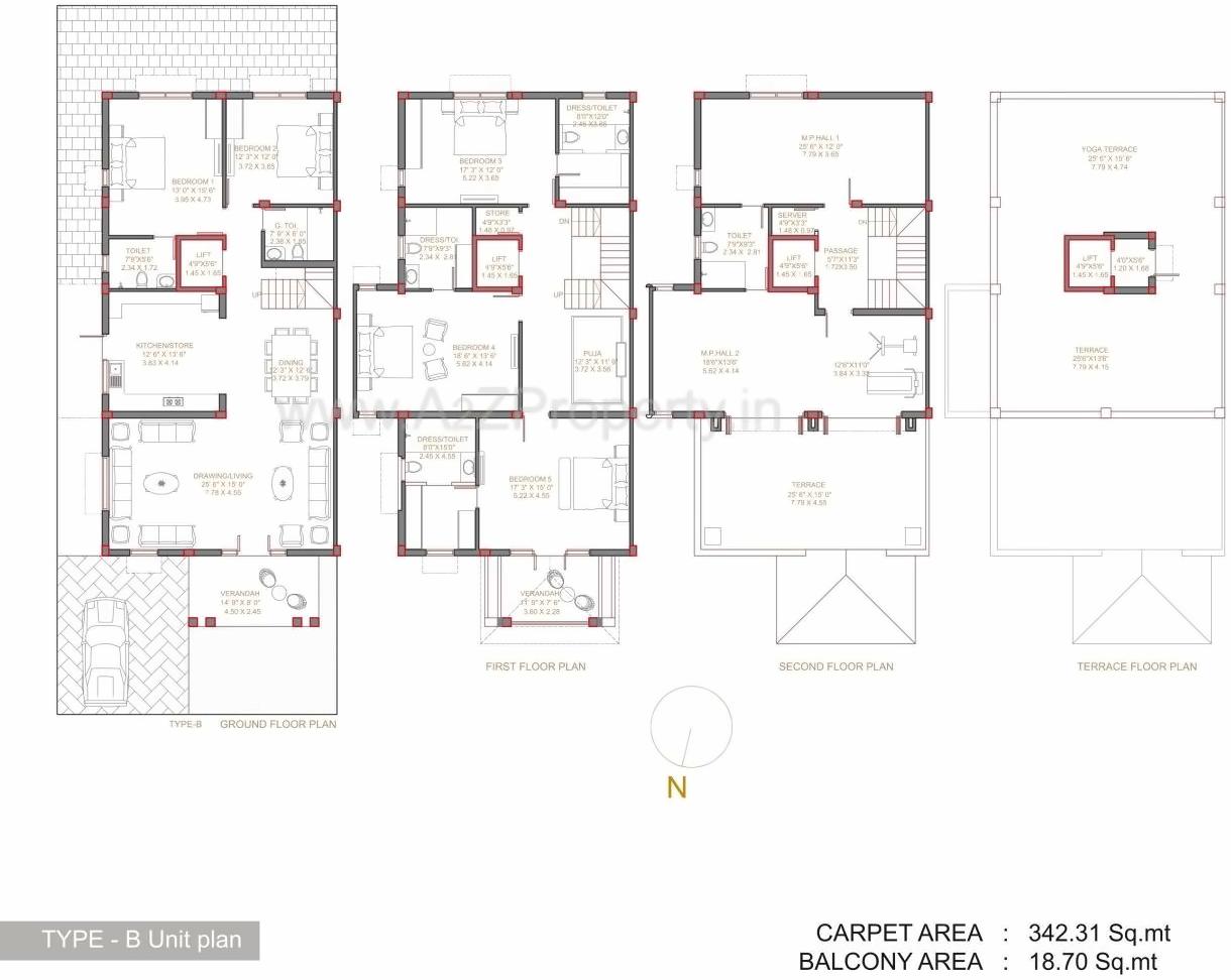 Layout of real estate project Sangath Palace located at Chandkheda, Ahmedabad, Gujarat