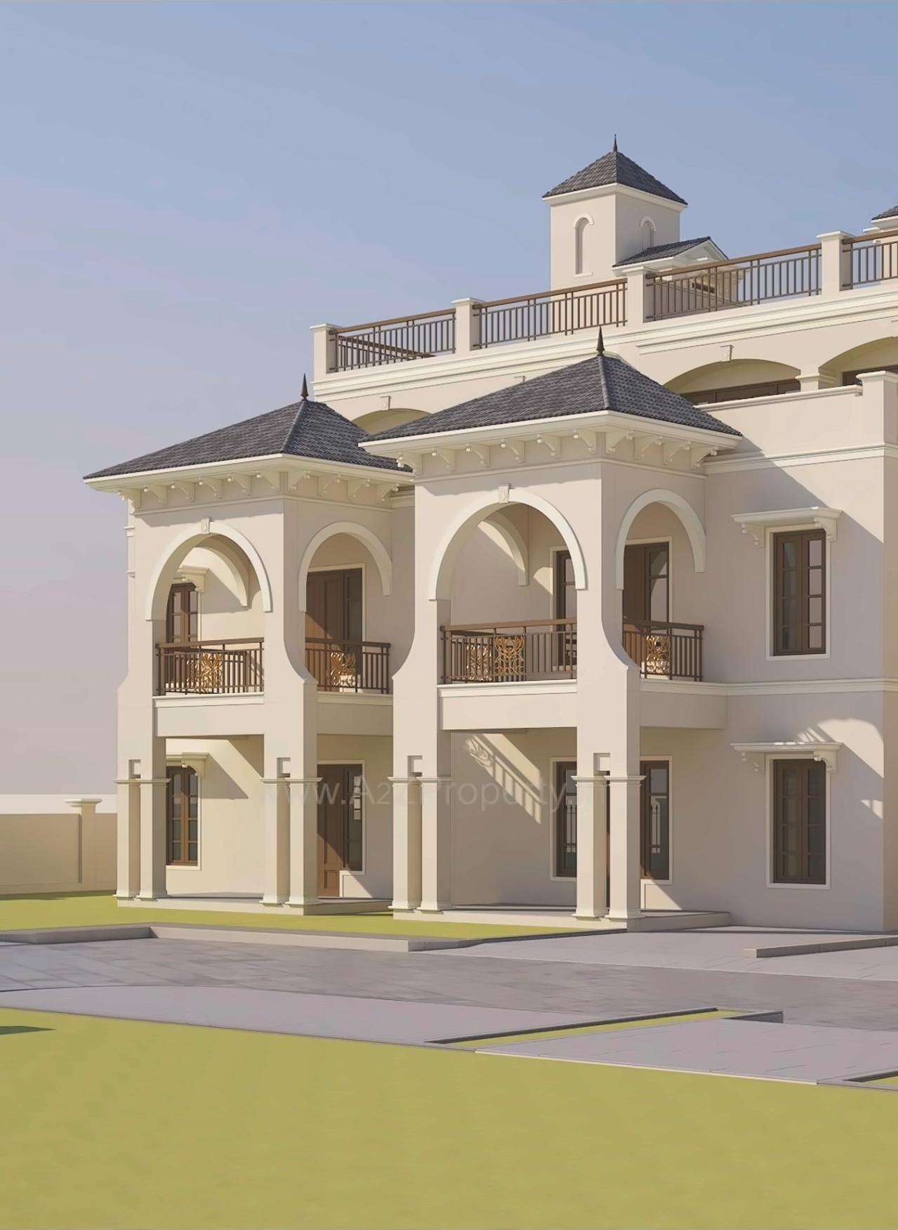 3D Elevation of real estate project Sangath Palace located at Chandkheda, Ahmedabad, Gujarat