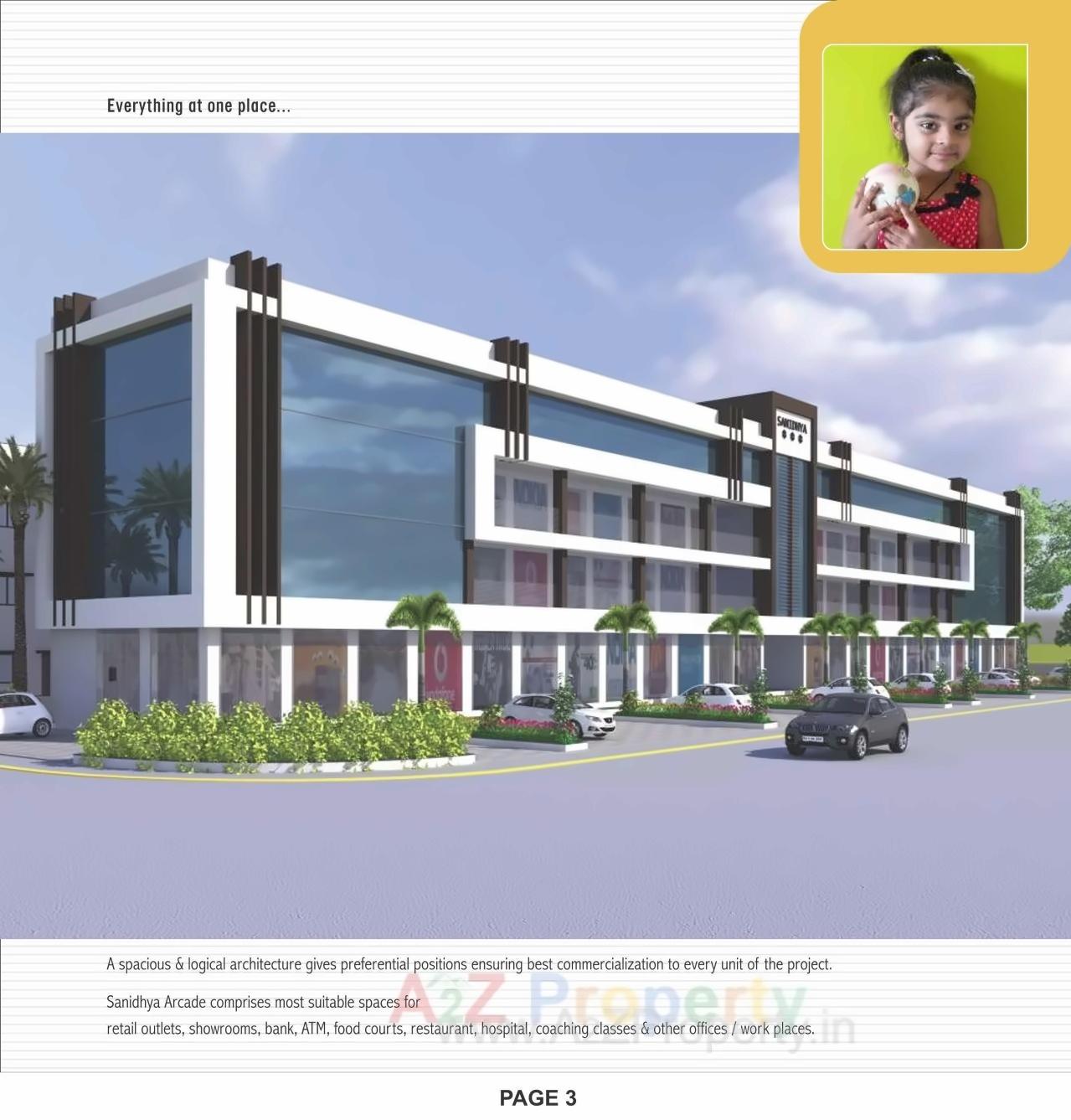 3D Elevation of real estate project Sanidhya Arcade   Bunglows located at City, Ahmedabad, Gujarat