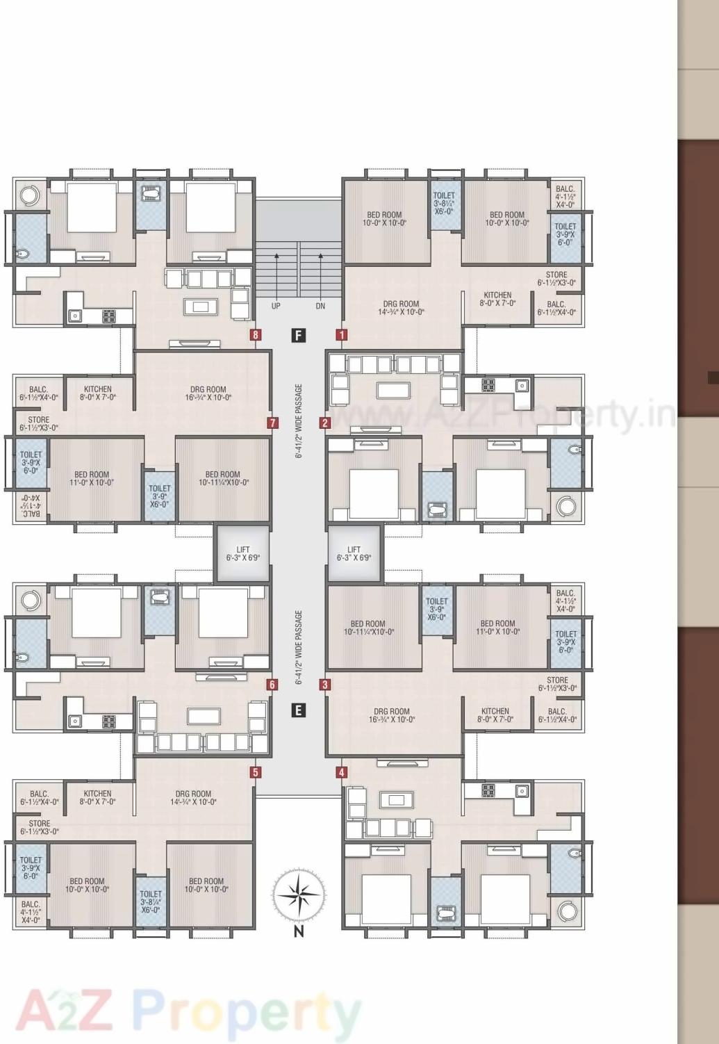Layout of real estate project Sanidhya Flora located at Kali, Ahmedabad, Gujarat
