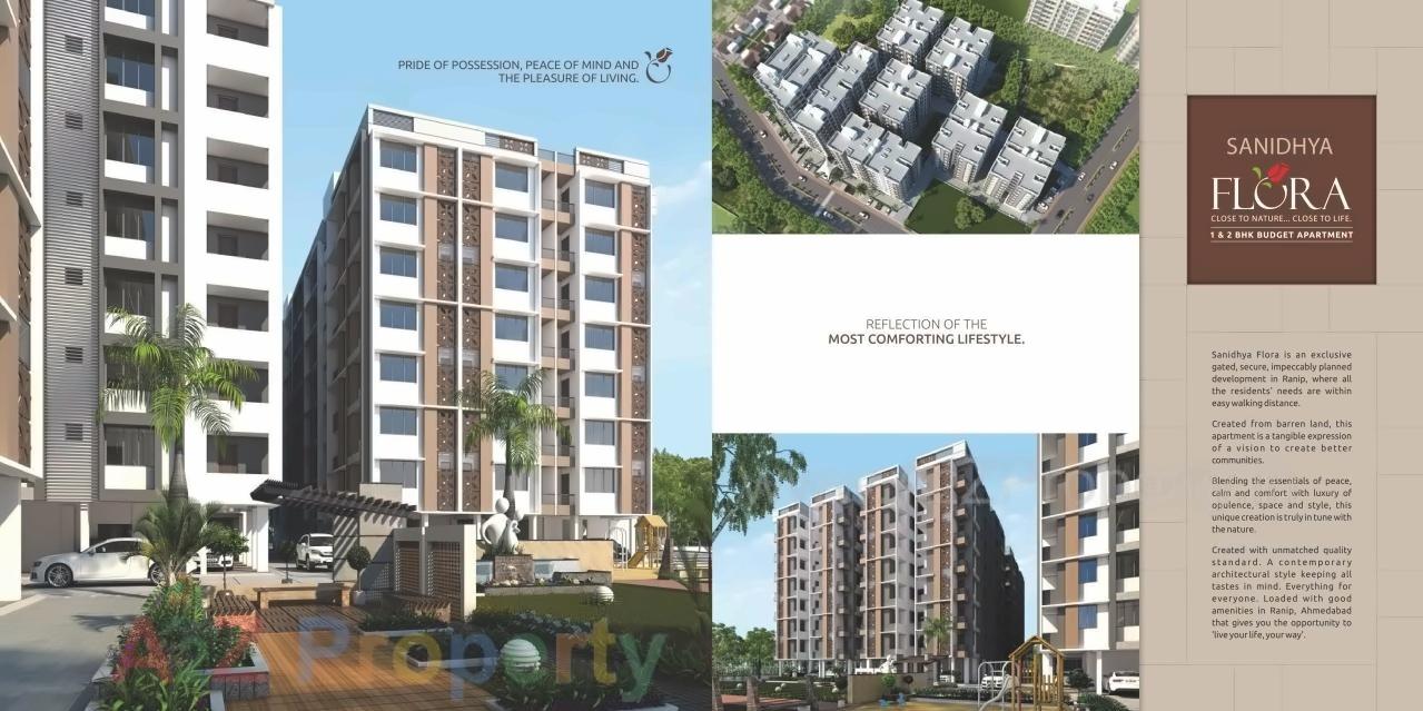 3D Elevation of real estate project Sanidhya Flora located at Kali, Ahmedabad, Gujarat