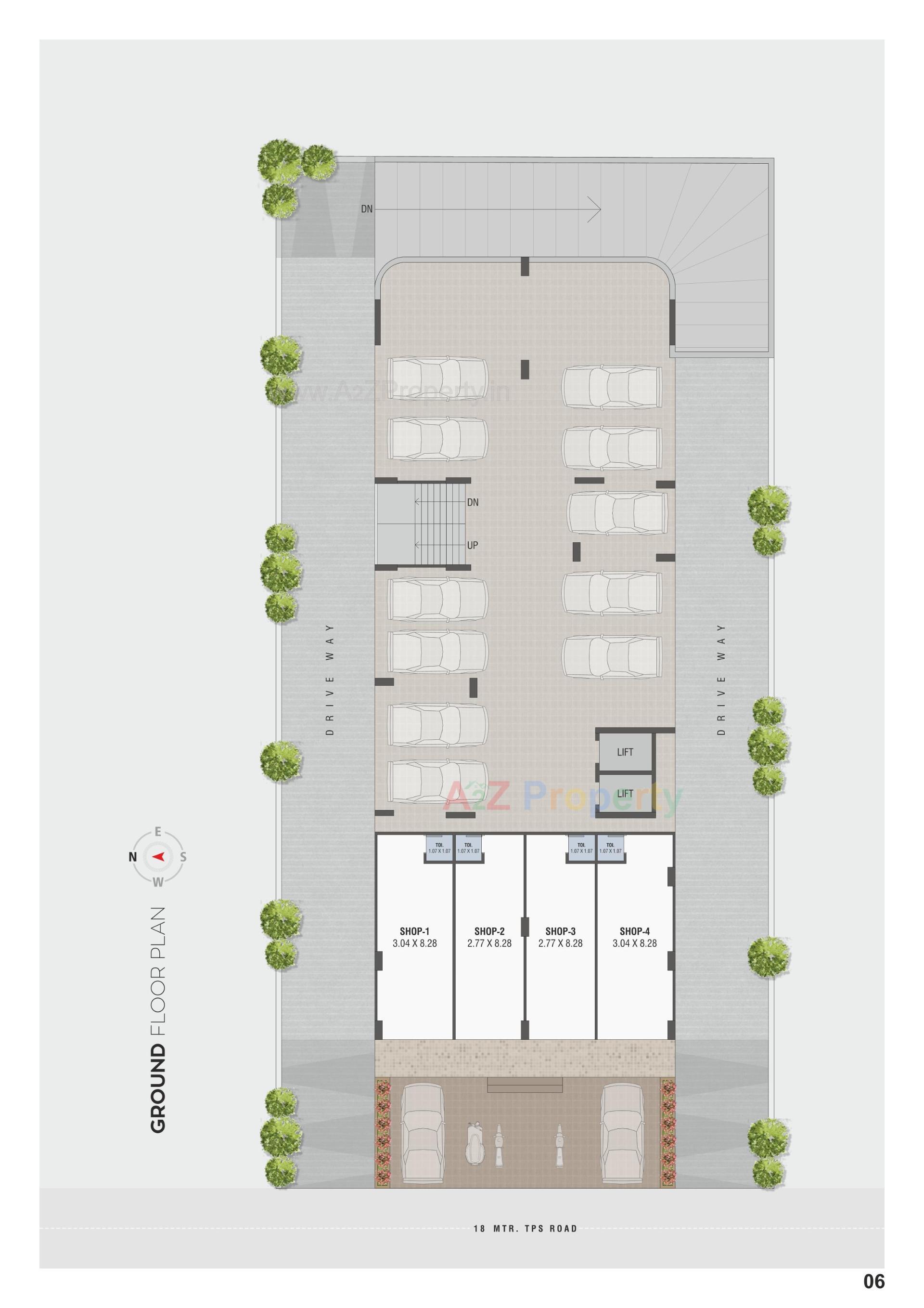 Layout of real estate project Sanidhya Greens located at Okaf, Ahmedabad, Gujarat