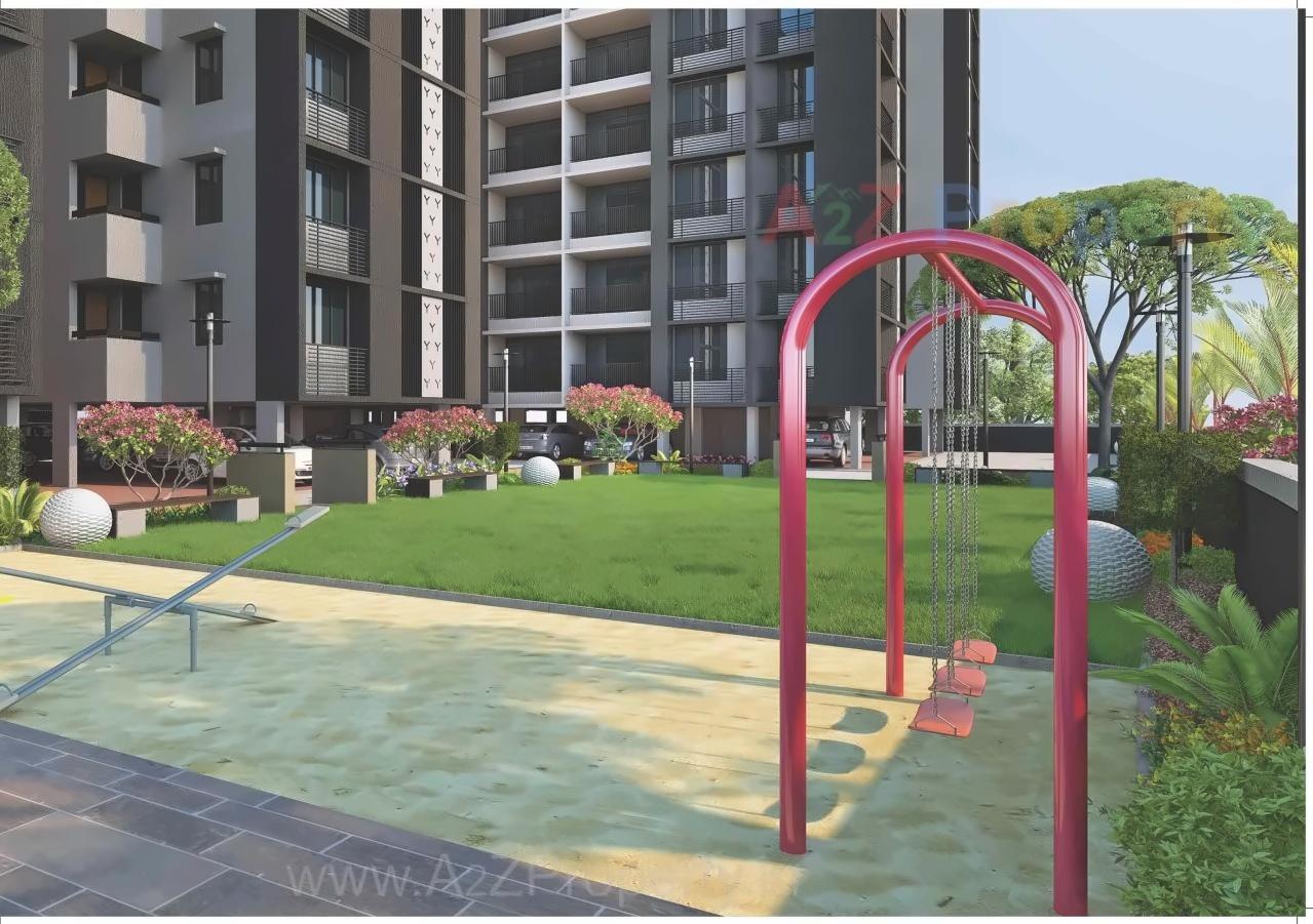 3D Elevation of real estate project Sanidhya Harmony located at Makarba, Ahmedabad, Gujarat