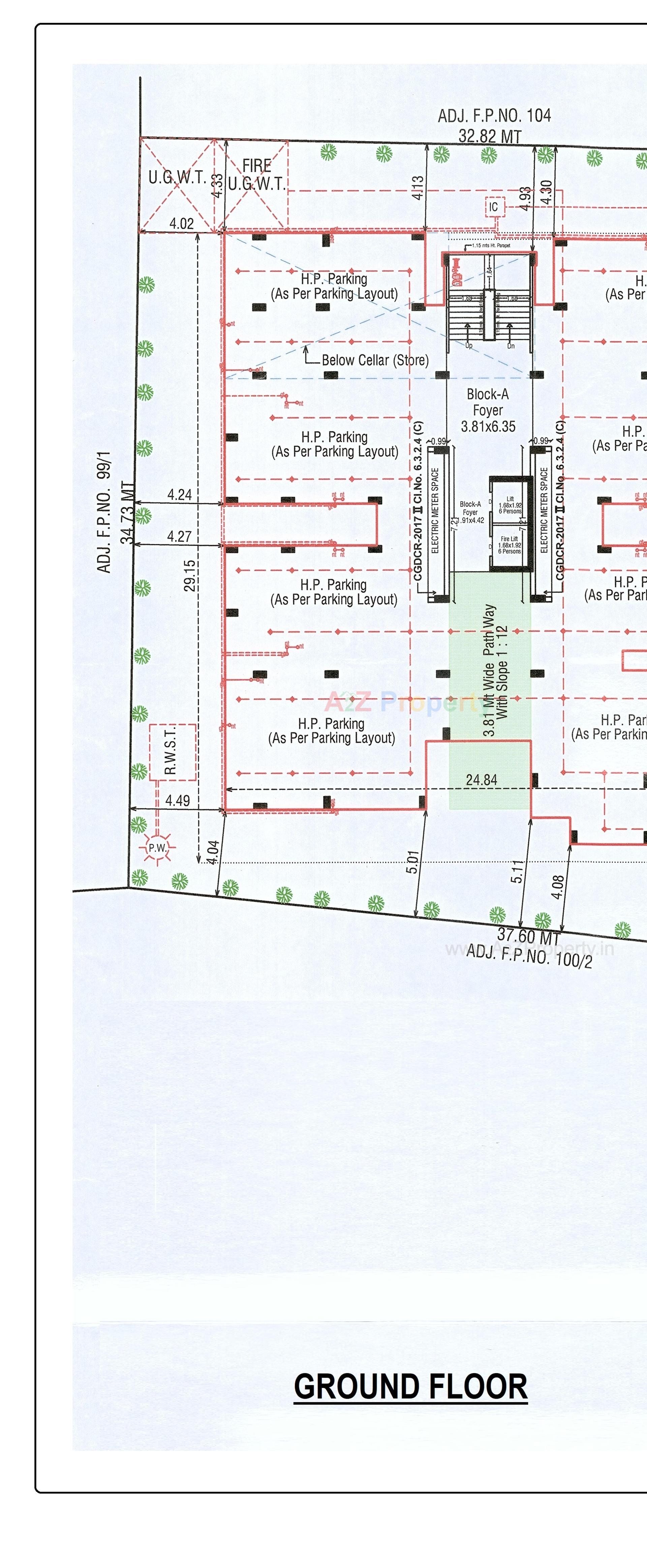 Layout of real estate project Sanidhya Parv located at Vejalpur, Ahmedabad, Gujarat