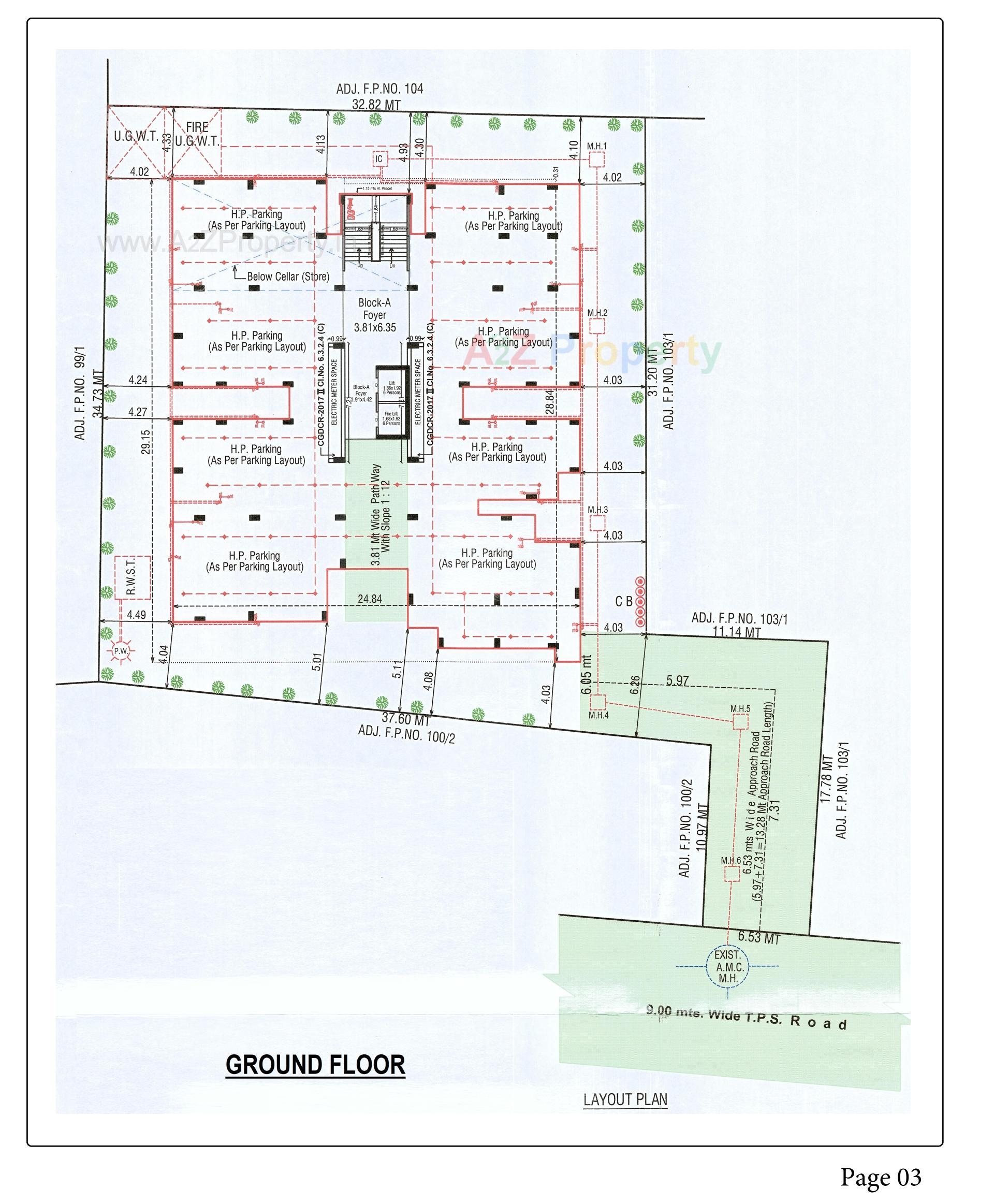 Layout of real estate project Sanidhya Parv located at Vejalpur, Ahmedabad, Gujarat
