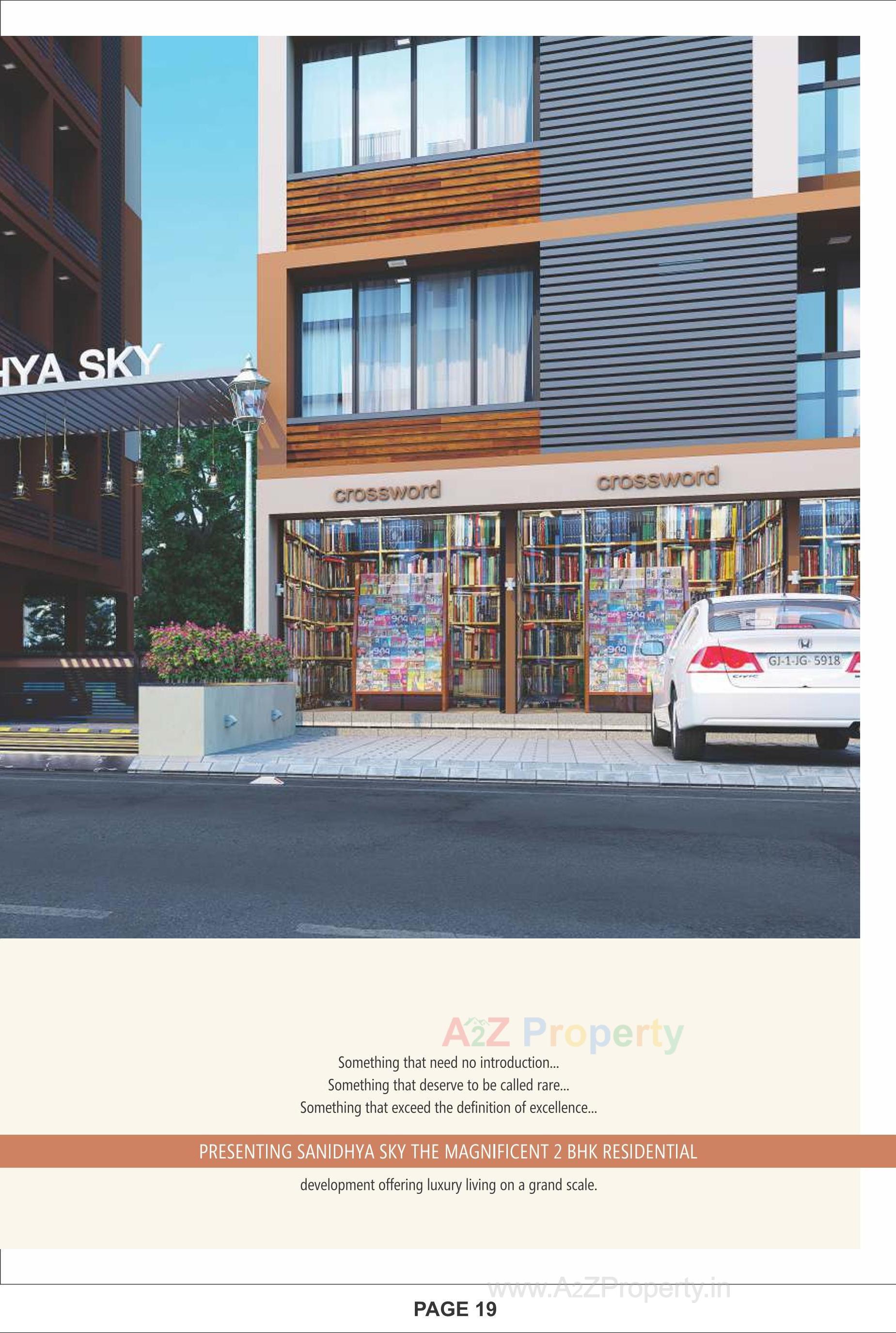 3D Elevation of real estate project Sanidhya Sky located at Ahmedabad, Ahmedabad, Gujarat