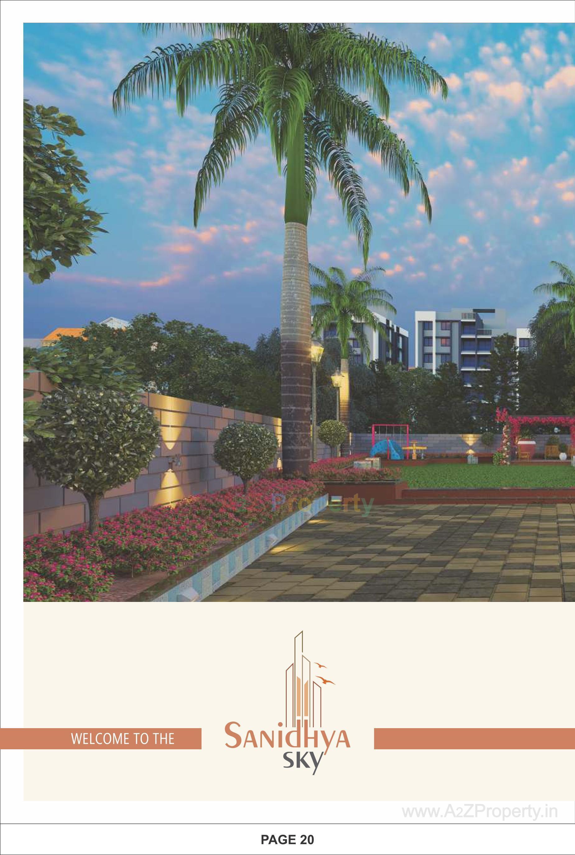 3D Elevation of real estate project Sanidhya Sky located at Ahmedabad, Ahmedabad, Gujarat
