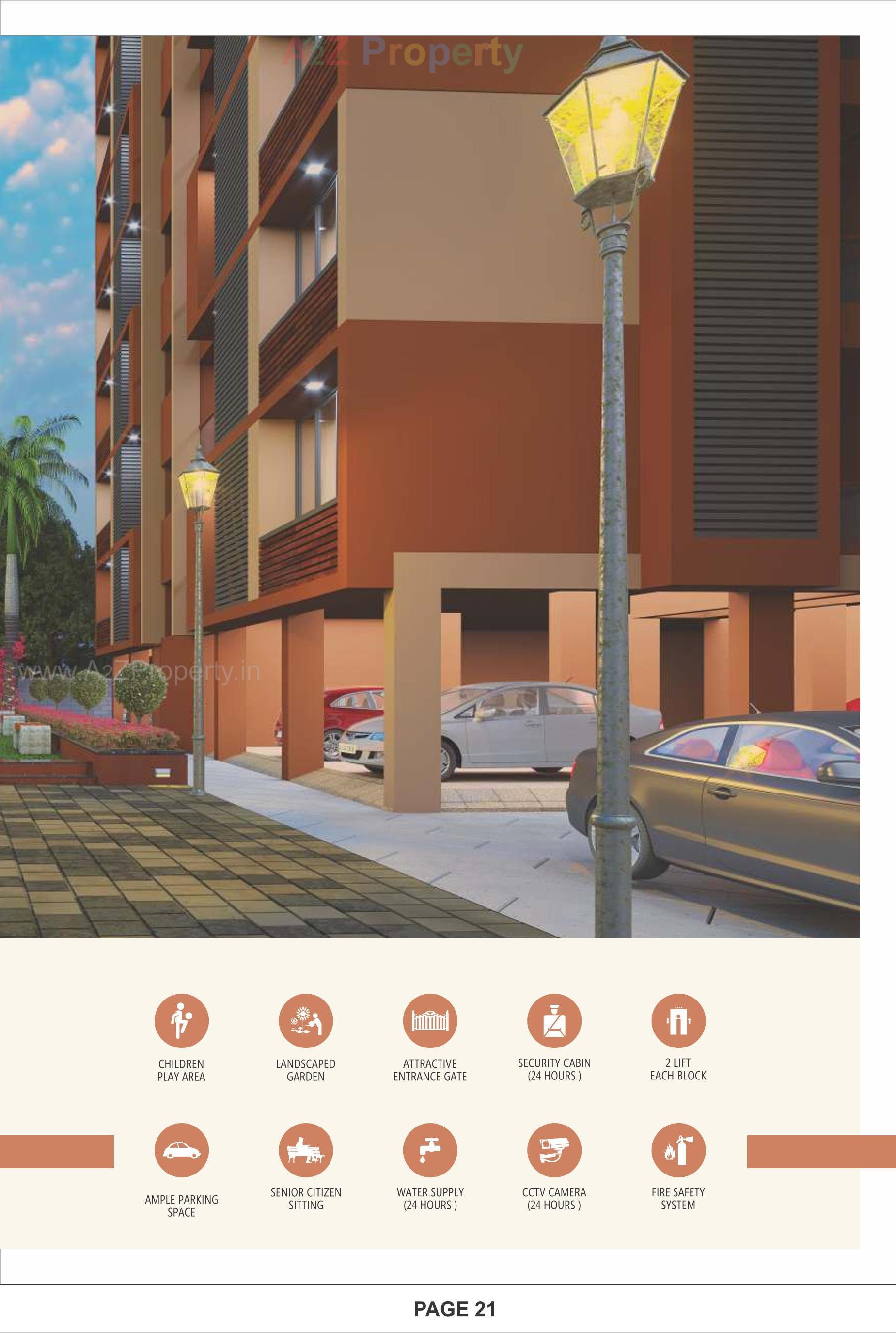 3D Elevation of real estate project Sanidhya Sky located at Ahmedabad, Ahmedabad, Gujarat