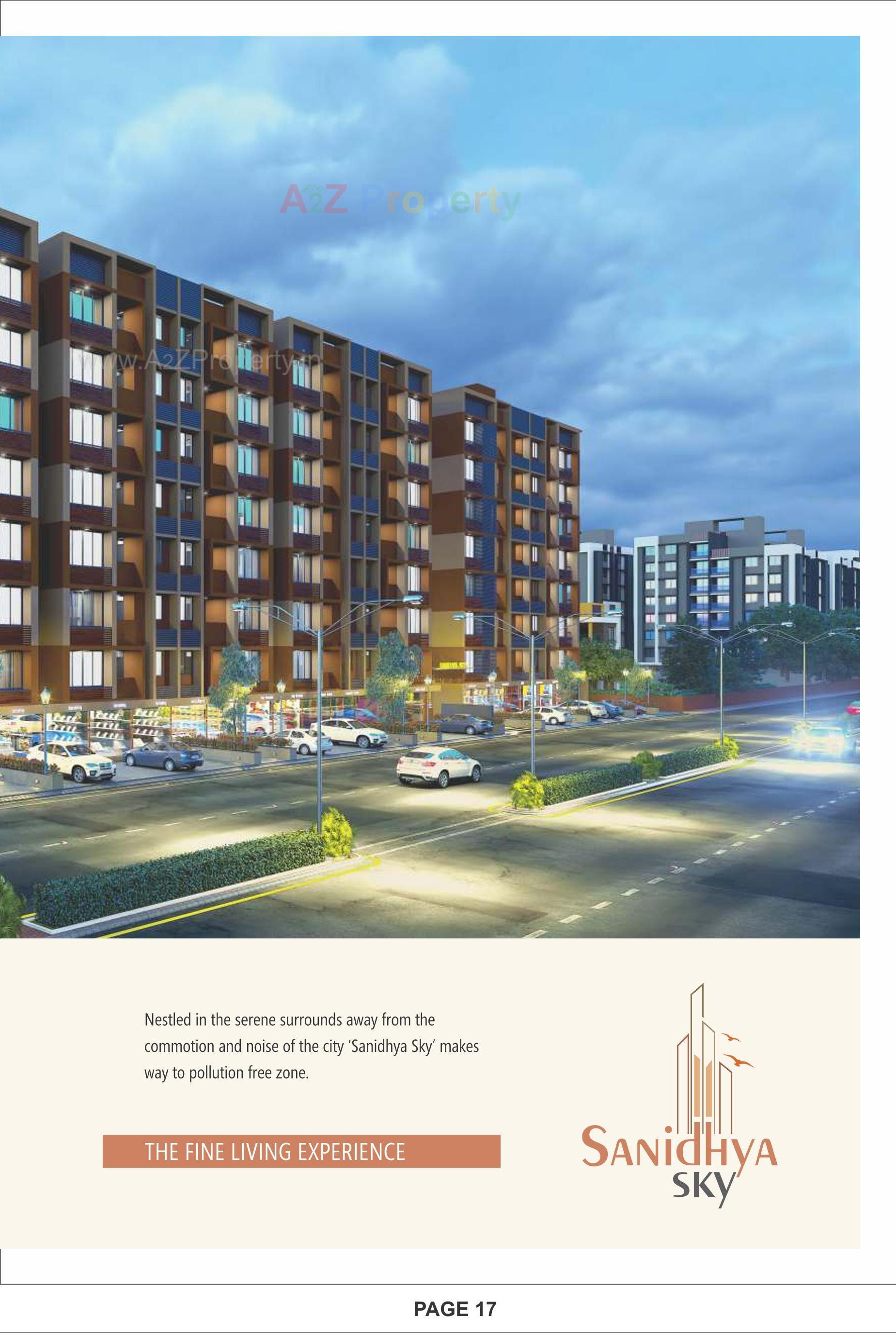 3D Elevation of real estate project Sanidhya Sky located at Ahmedabad, Ahmedabad, Gujarat