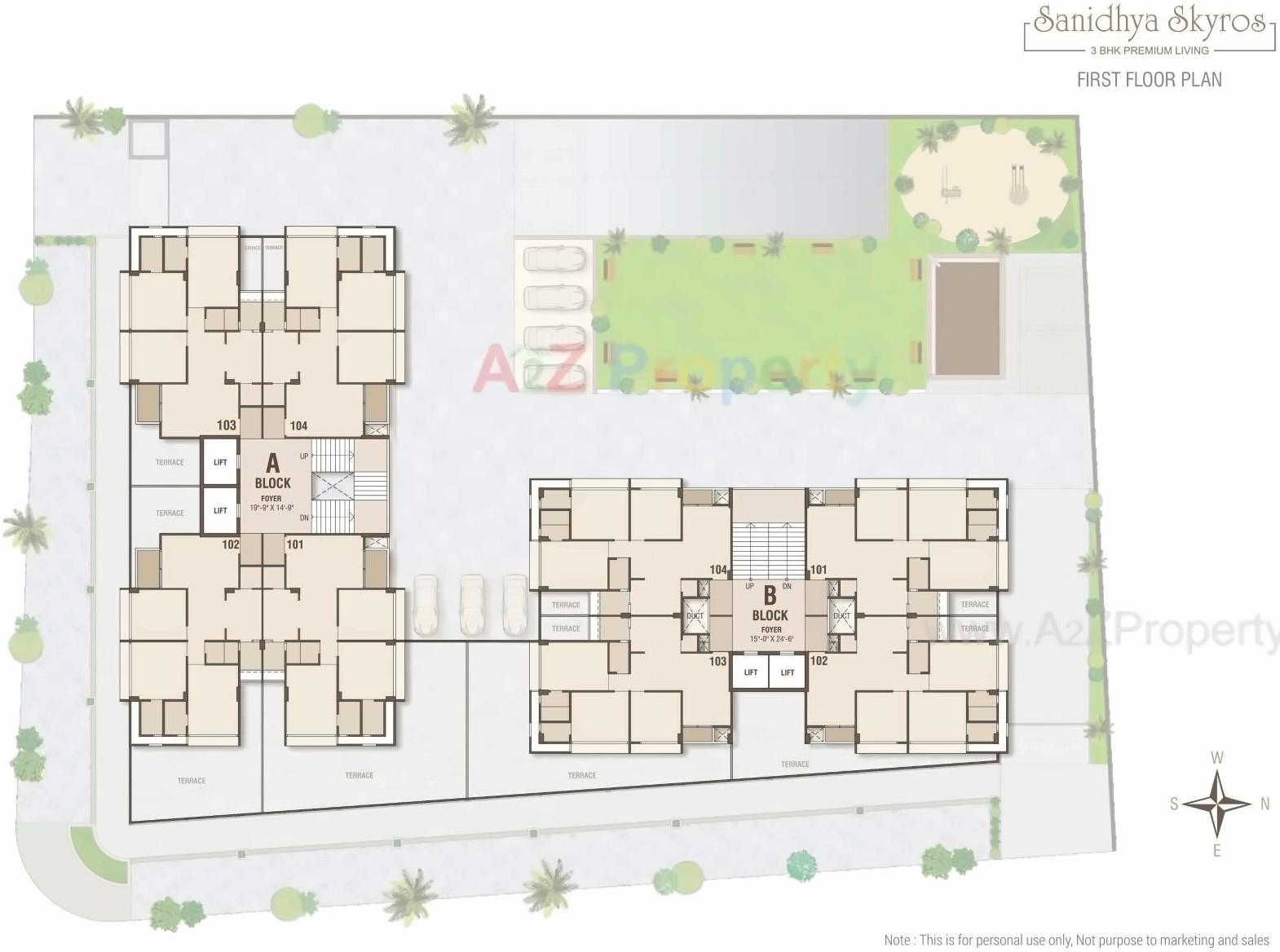Layout of real estate project Sanidhya Skyros located at Gota, Ahmedabad, Gujarat