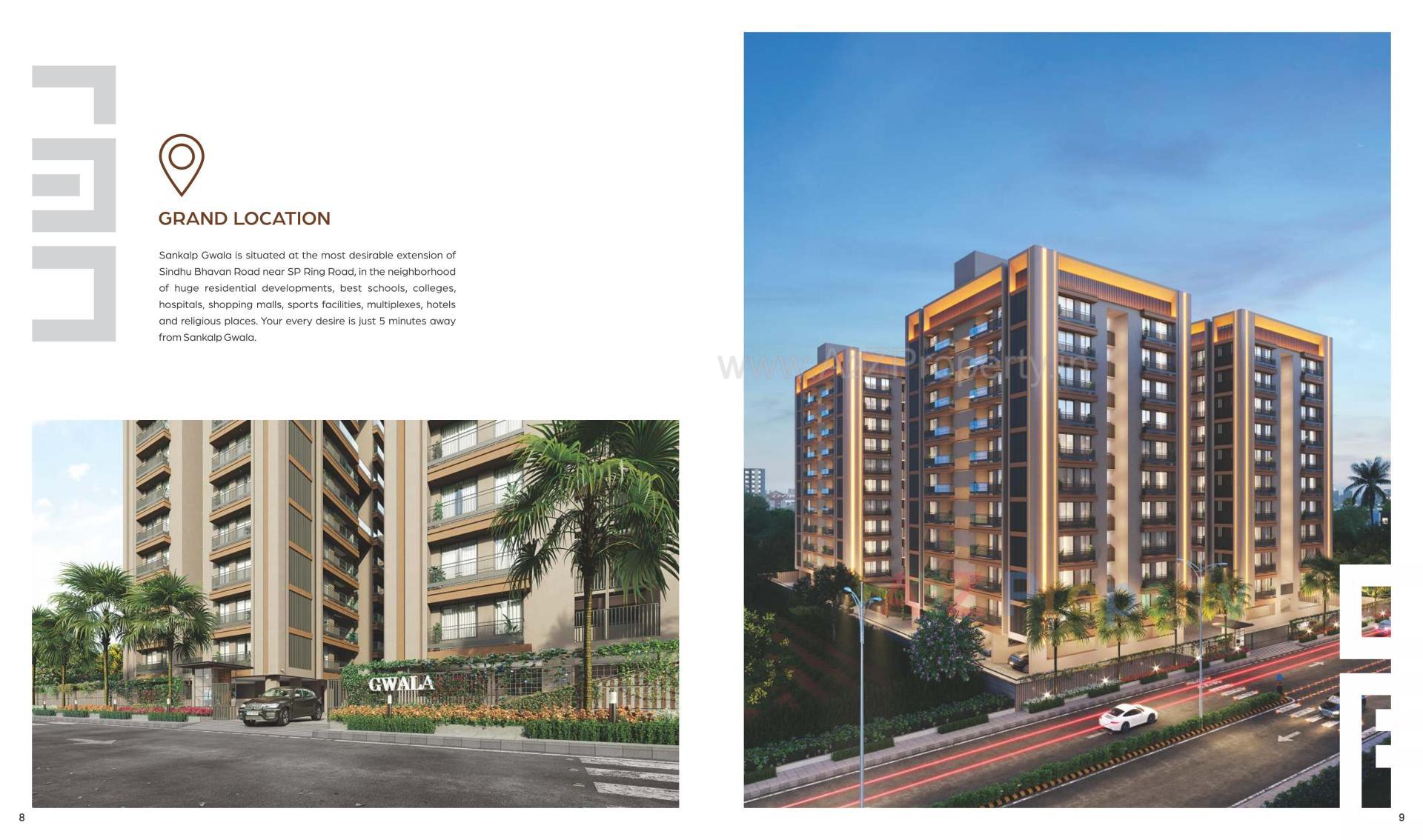 3D Elevation of real estate project Sankalp Gwala located at Ambali, Ahmedabad, Gujarat